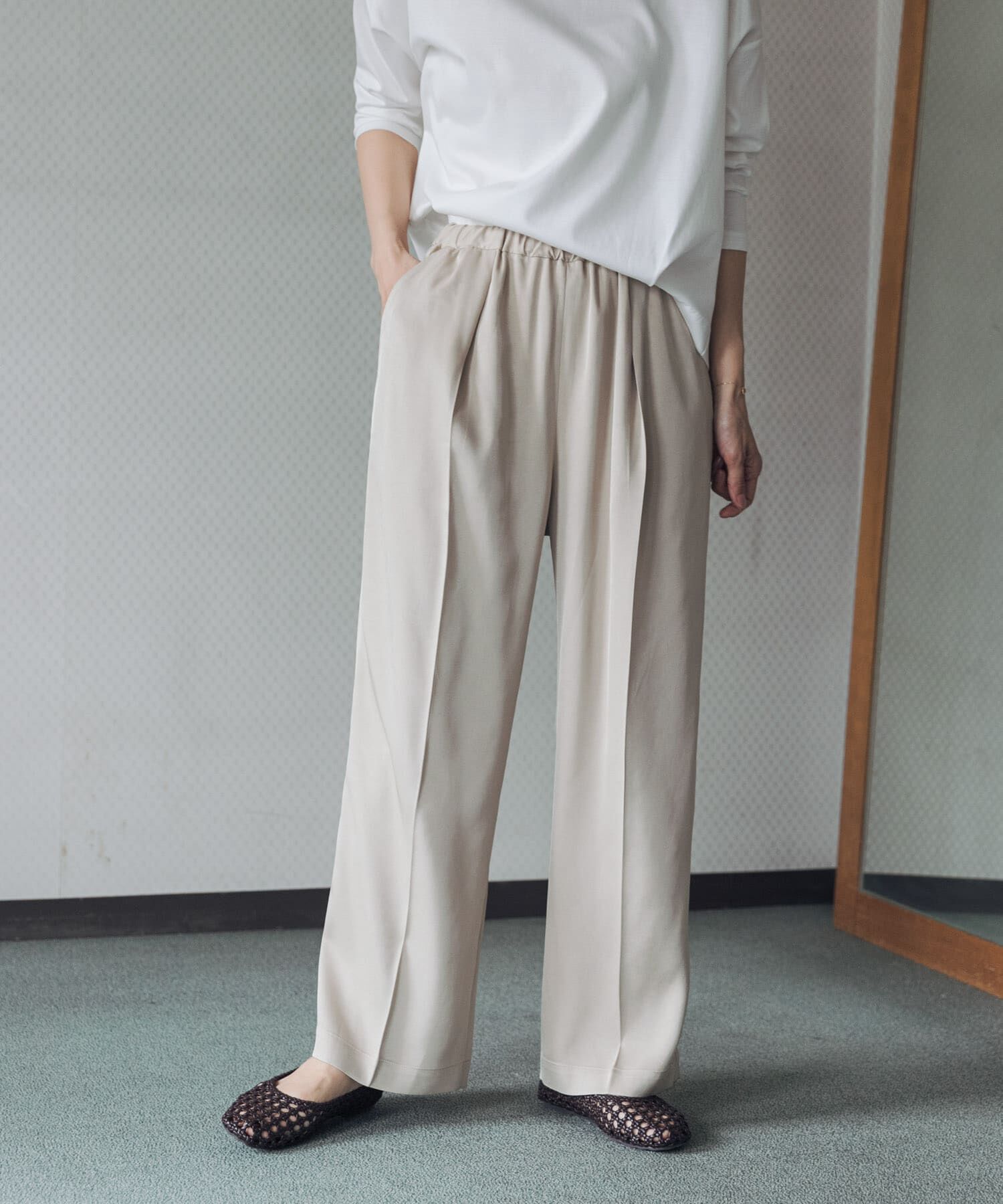 URBAN RESEARCH DOORS「トロミタックギャザーパンツ」|その他|