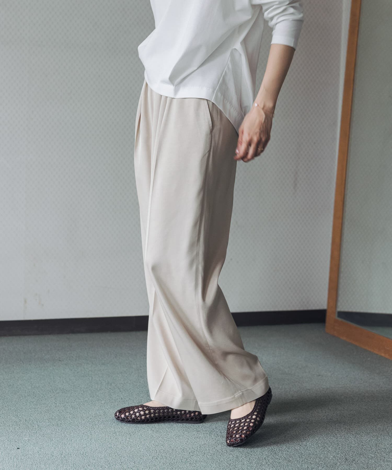 URBAN RESEARCH DOORS「トロミタックギャザーパンツ」|その他|