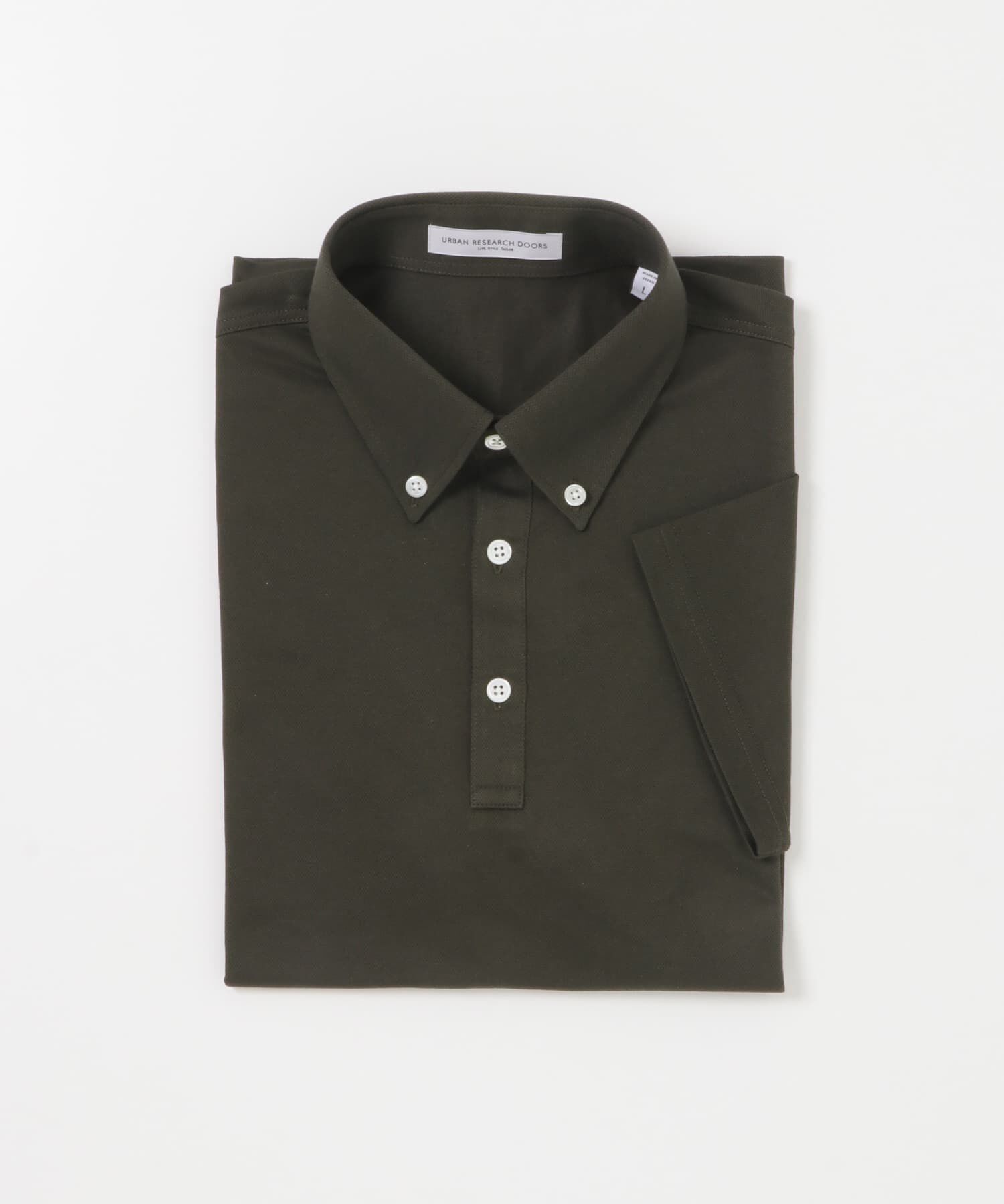 URBAN RESEARCH DOORS「LIFE STYLE TAILOR 　ボタンダウン半袖プルオーバー」|シャツ・ブラウス|カーキ