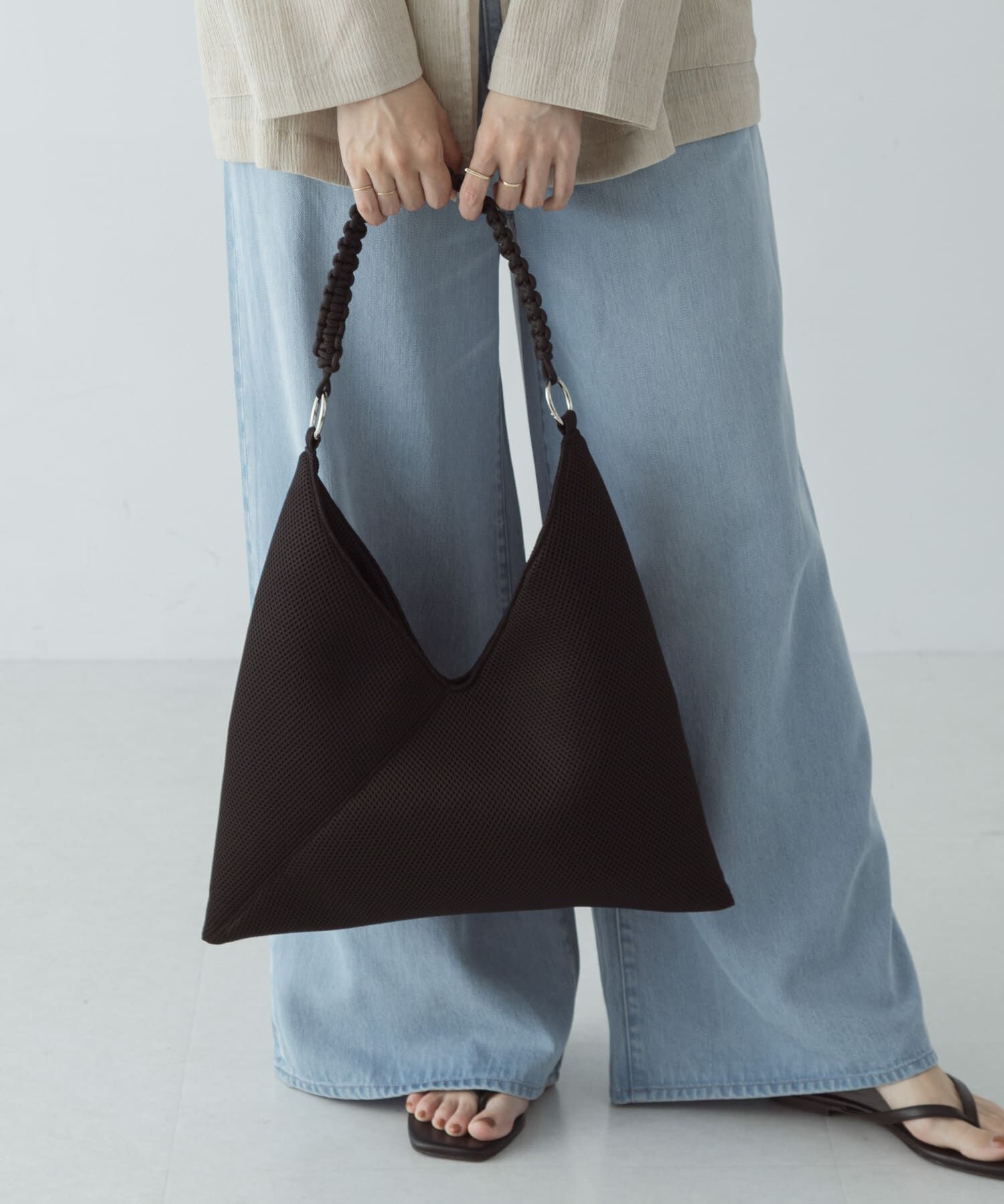 Sonny Label 「メッシュトライアングルバッグ」|トートバッグ|ブラック