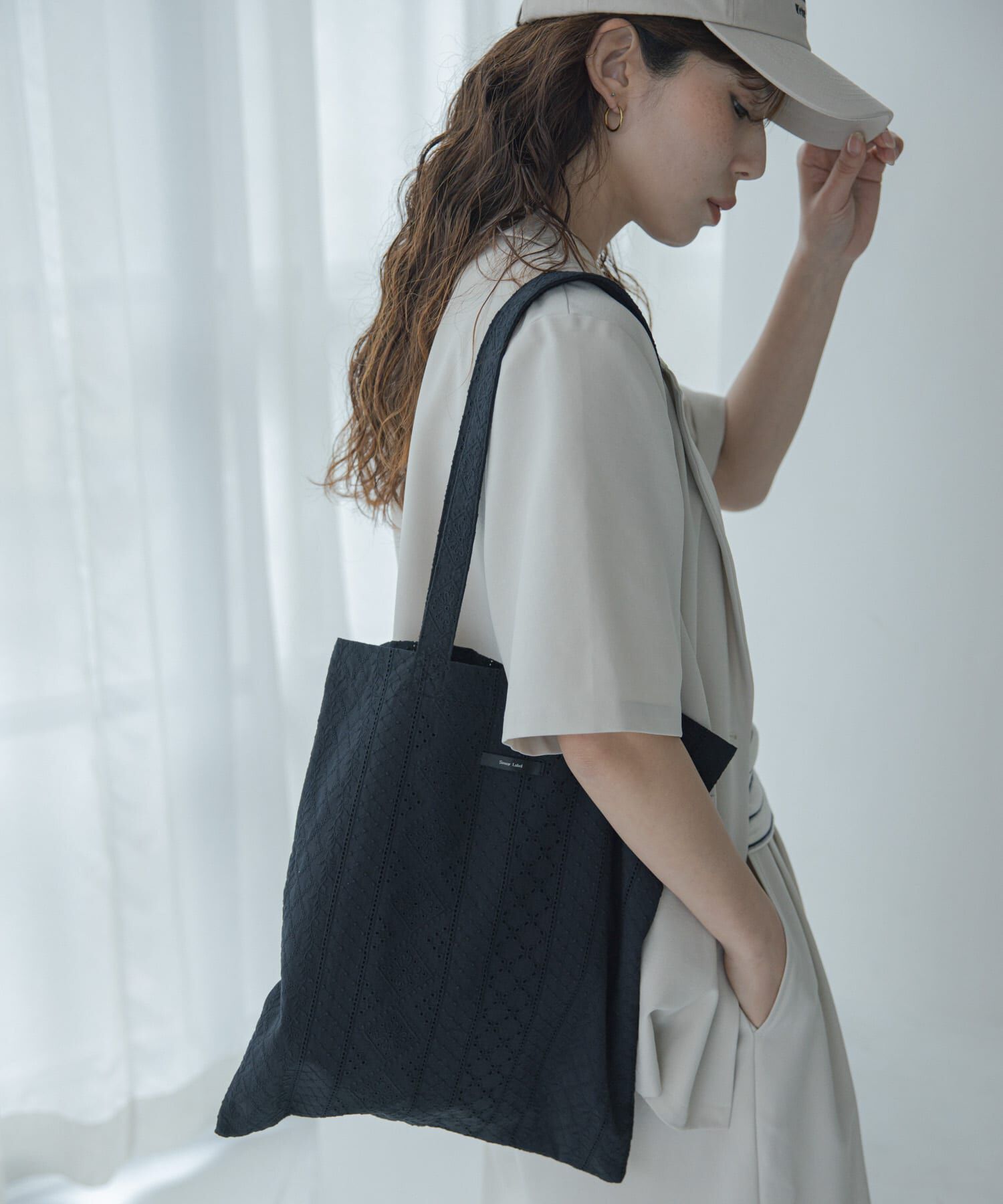 Sonny Label 「コットンレーストートバッグ」|トートバッグ|ブラック