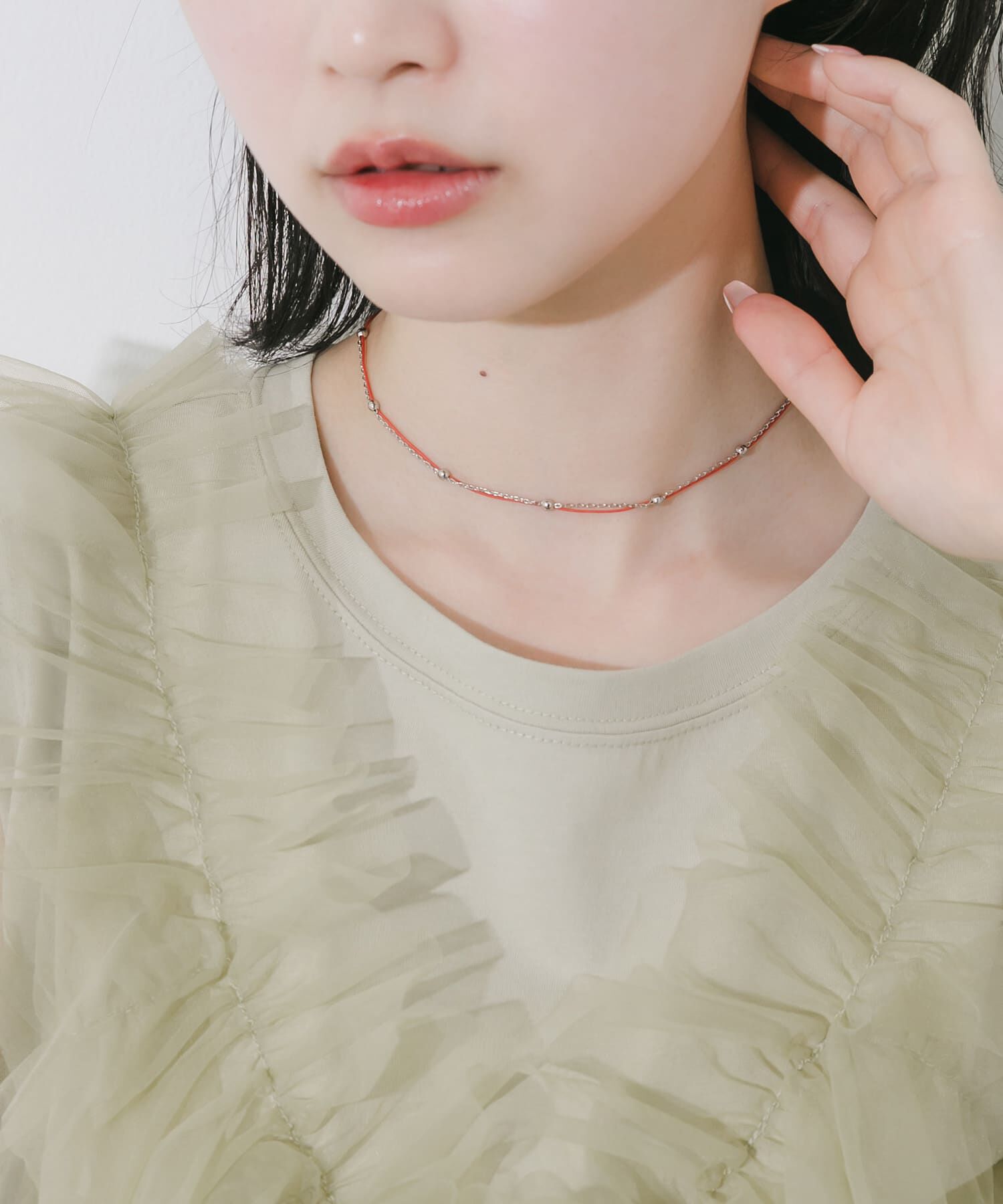 SMELLY「カラーコードチェーンレイヤードネックレス」|ネックレス|