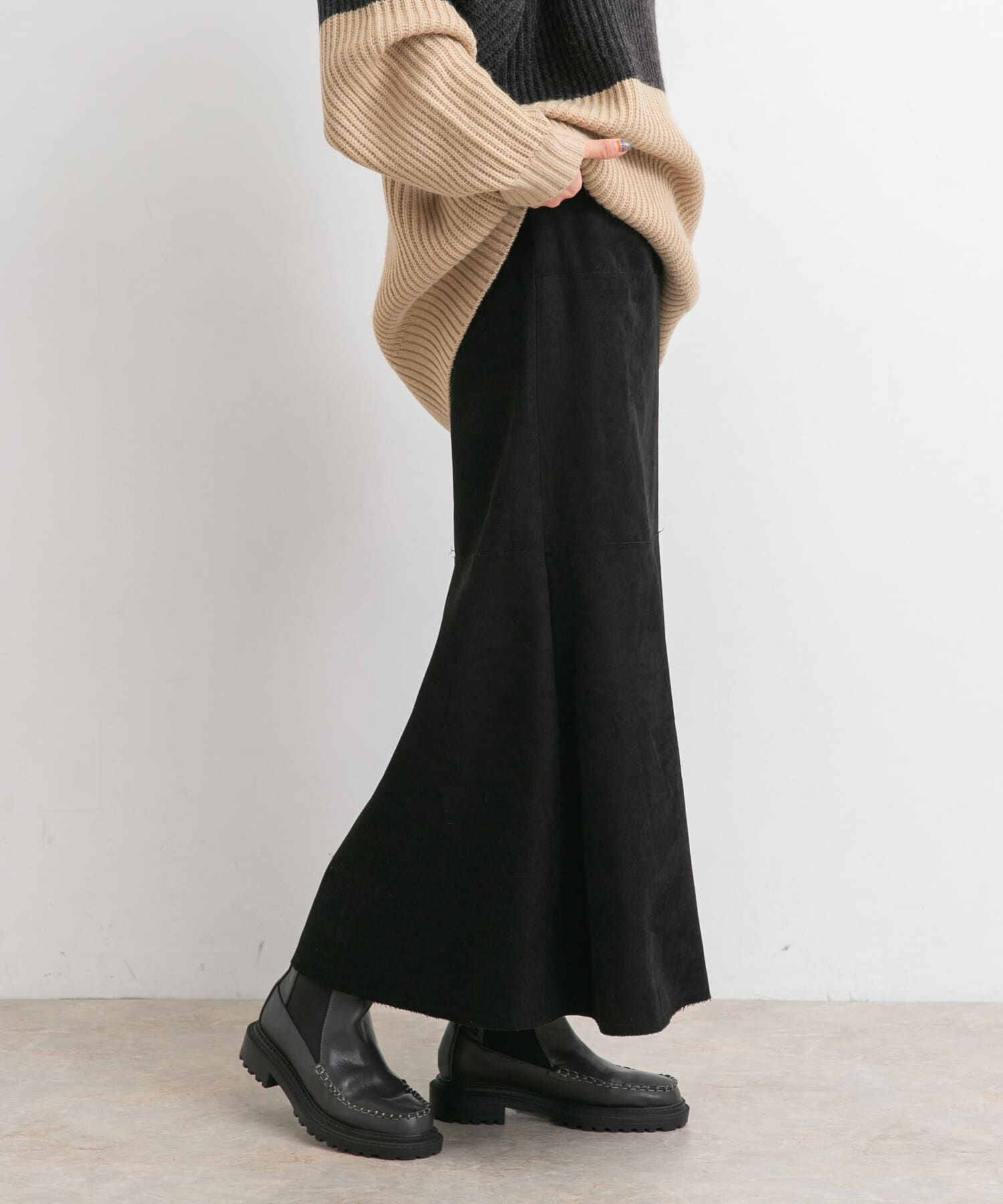  「カットオフ切替ロングスカート」|スカート|