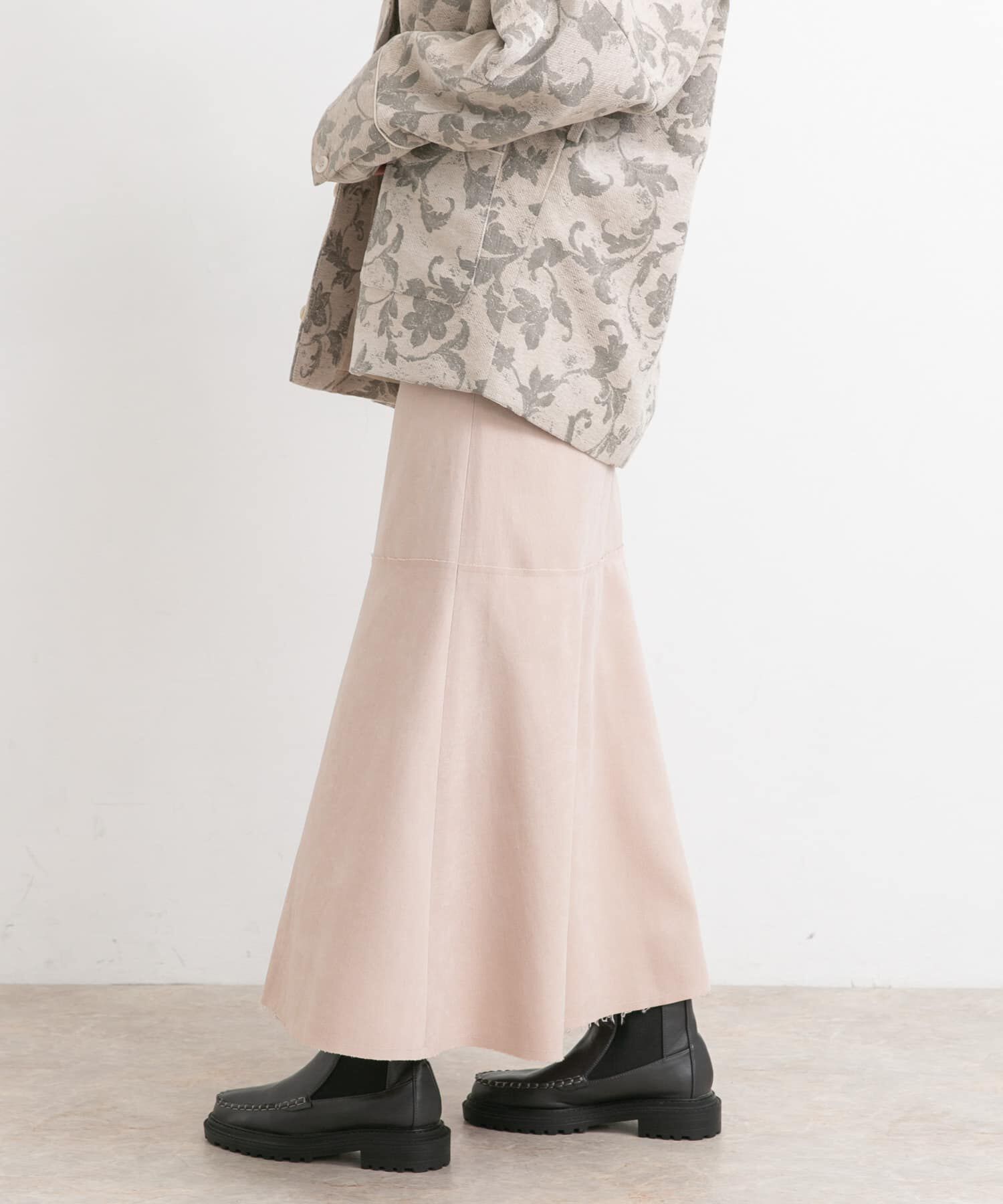  「カットオフ切替ロングスカート」|スカート|