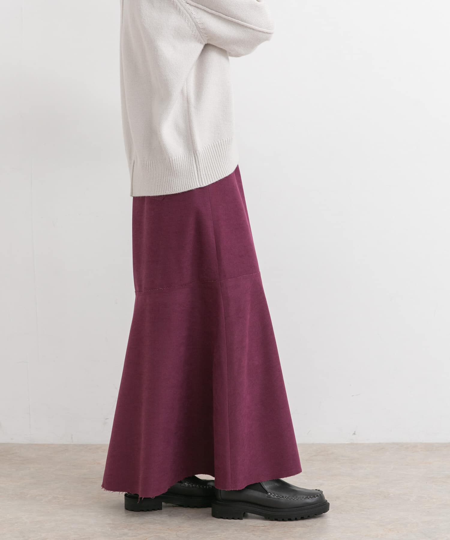  「カットオフ切替ロングスカート」|スカート|