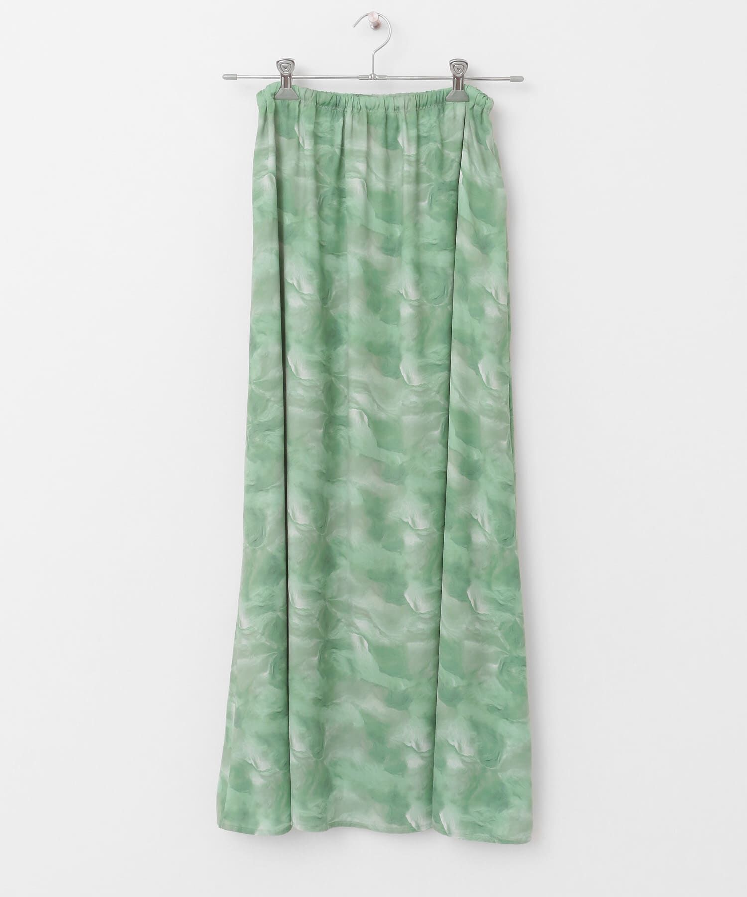  「ニュアンスプリントマキシスカート」|スカート|