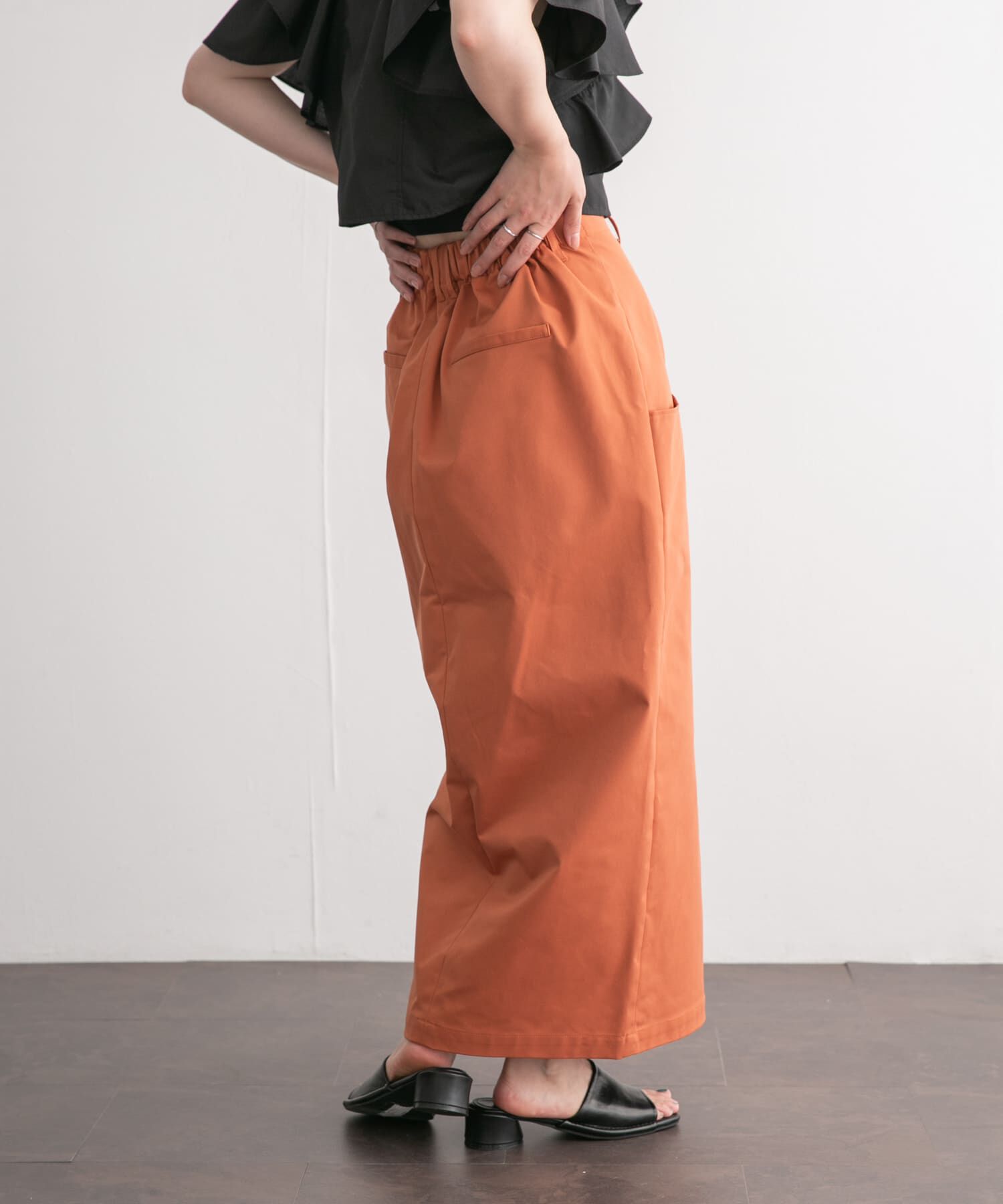  「フロントZIPペンシルスカート」|スカート|