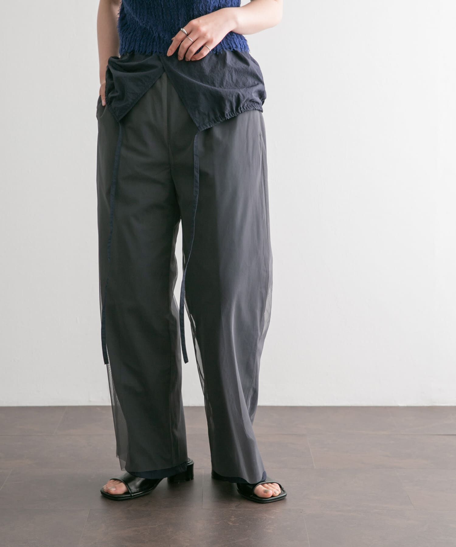  「2WAYチュールレイヤードサロペット」|スカート|