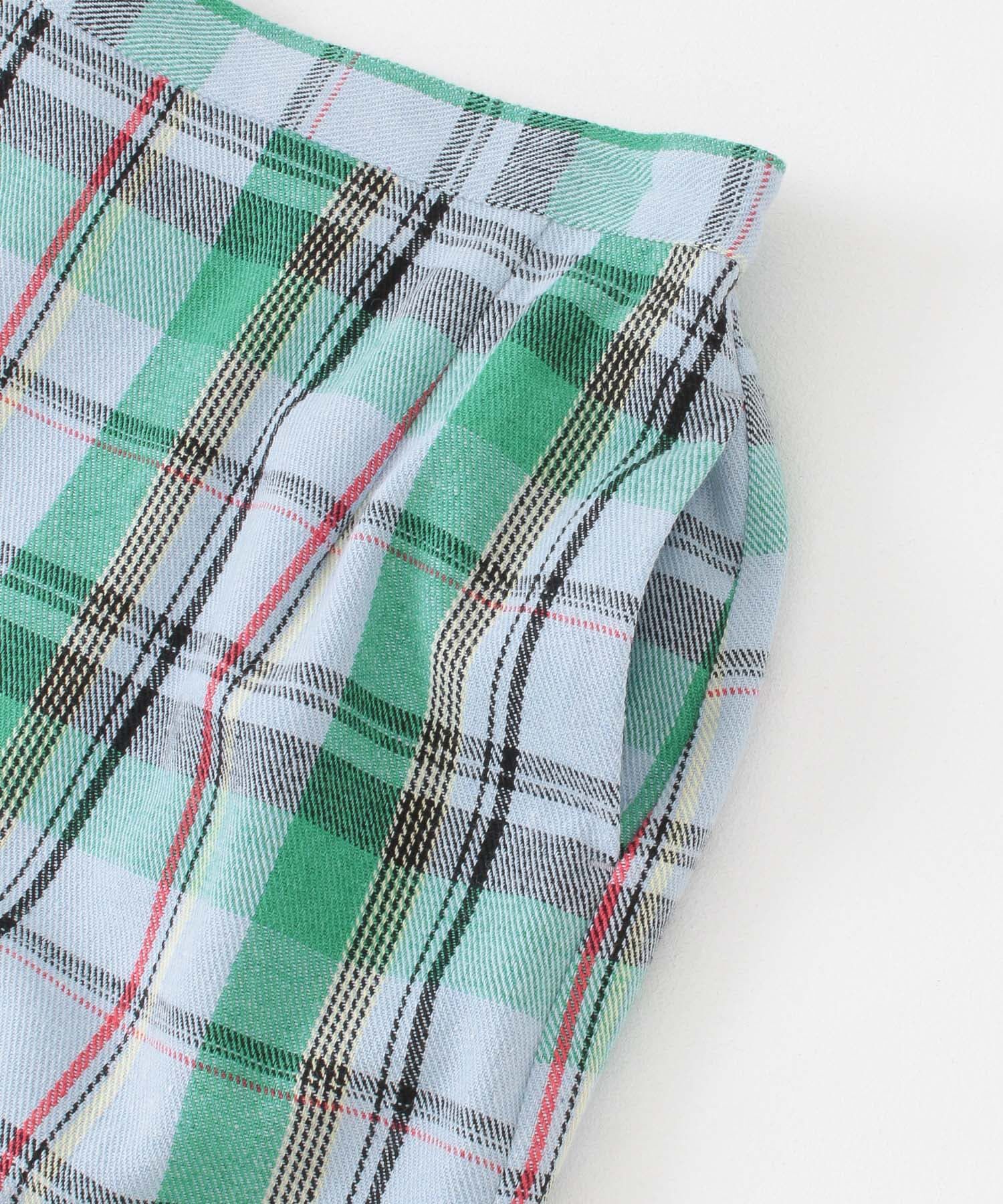  「チェックIラインミディスカート」|スカート|