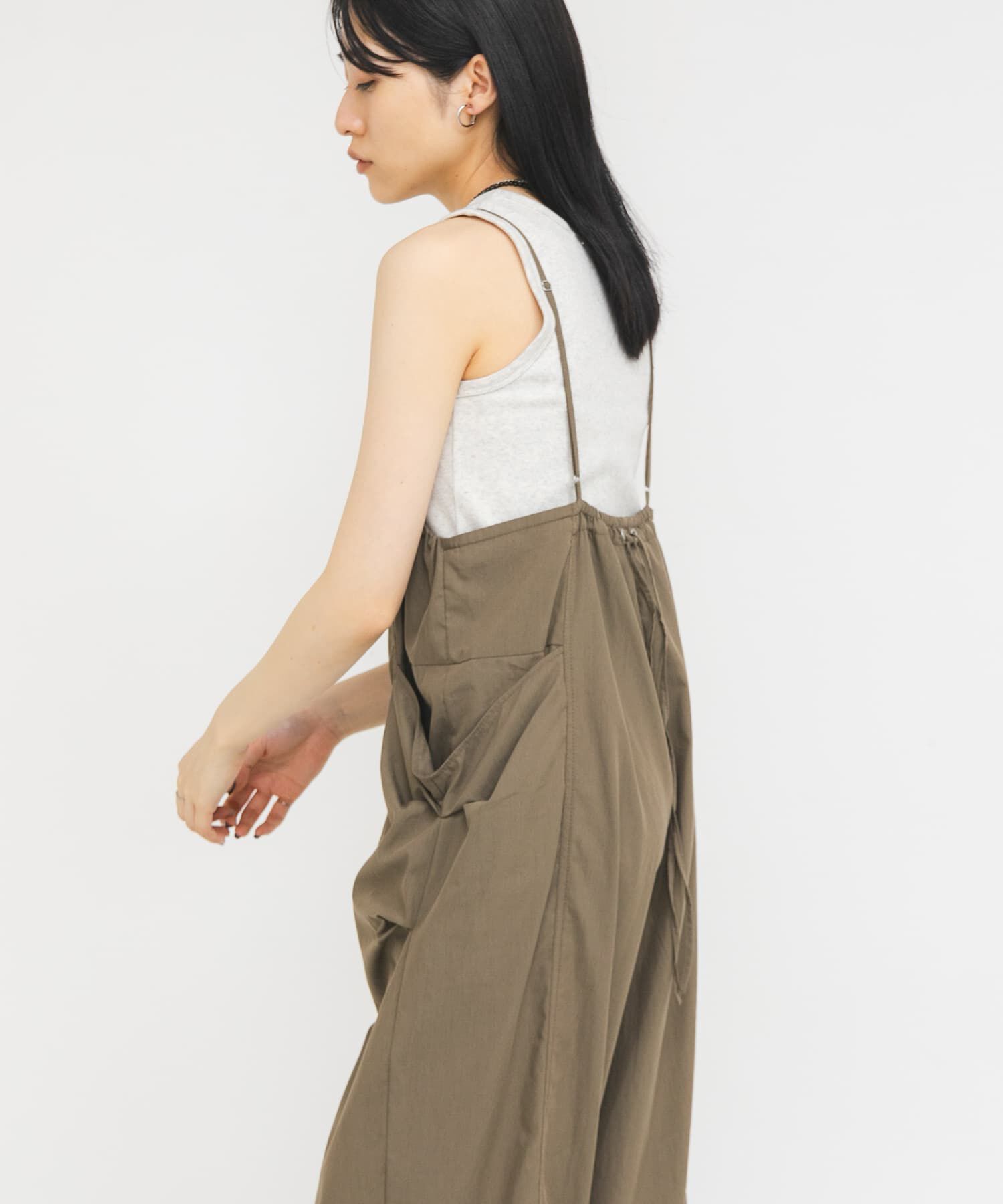  「ポケットディティールキャミサロペット」|オールインワン|