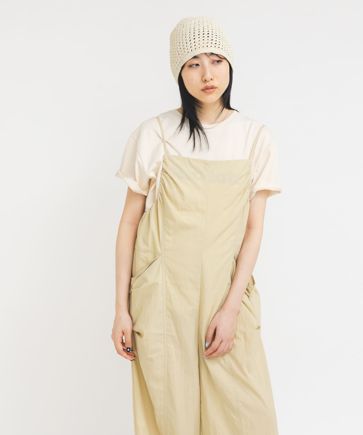  「ポケットディティールキャミサロペット」|オールインワン|