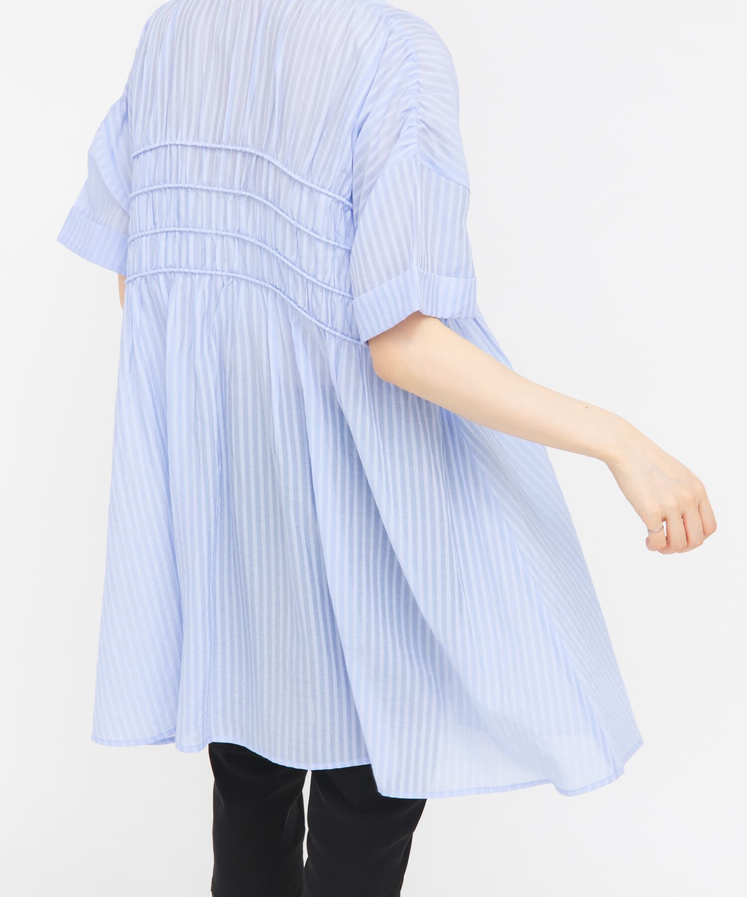  「ターンナップシャーリングミニワンピース」|ワンピース|