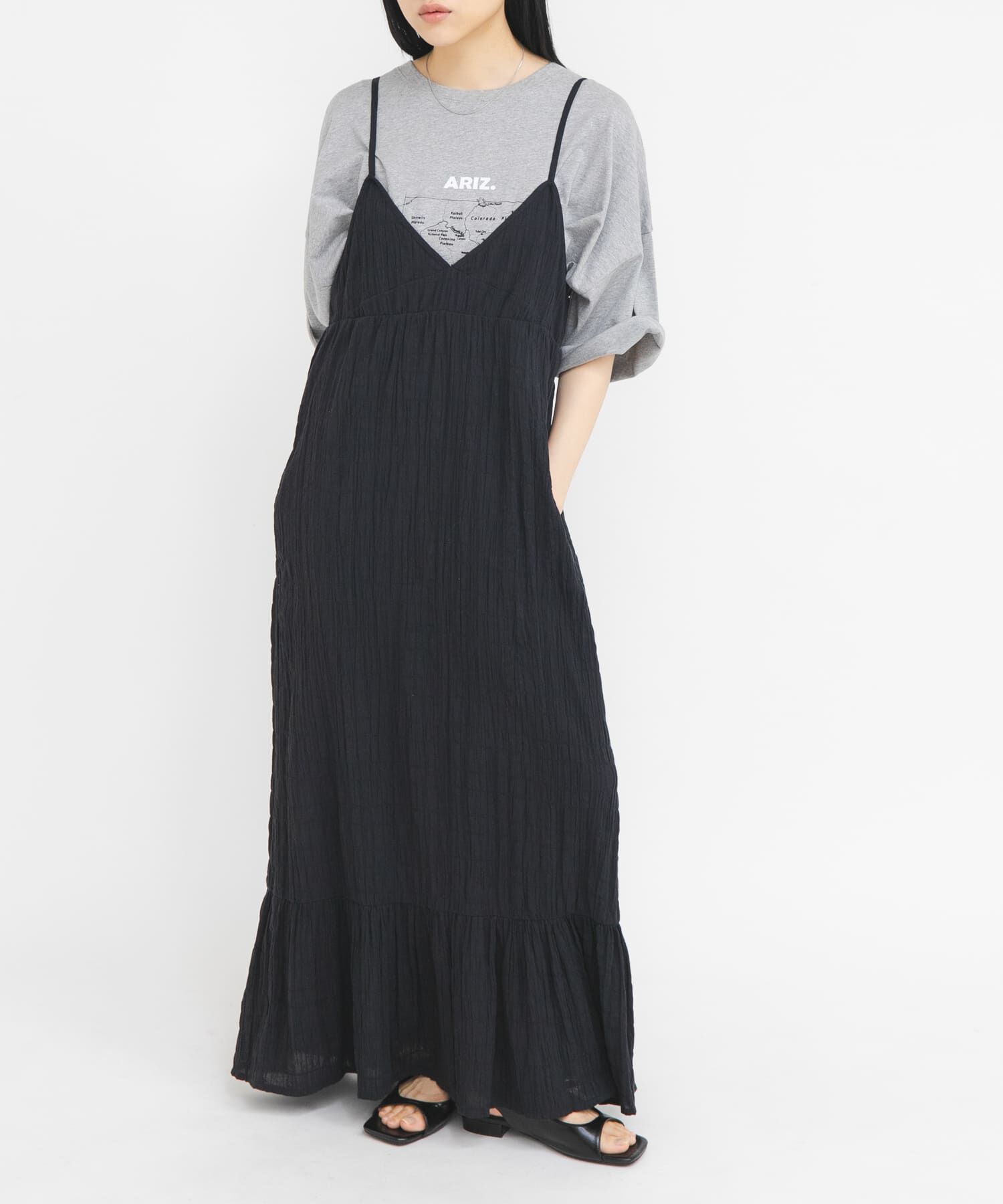  「マジョリカプリーツチェックキャミワンピース」|その他|