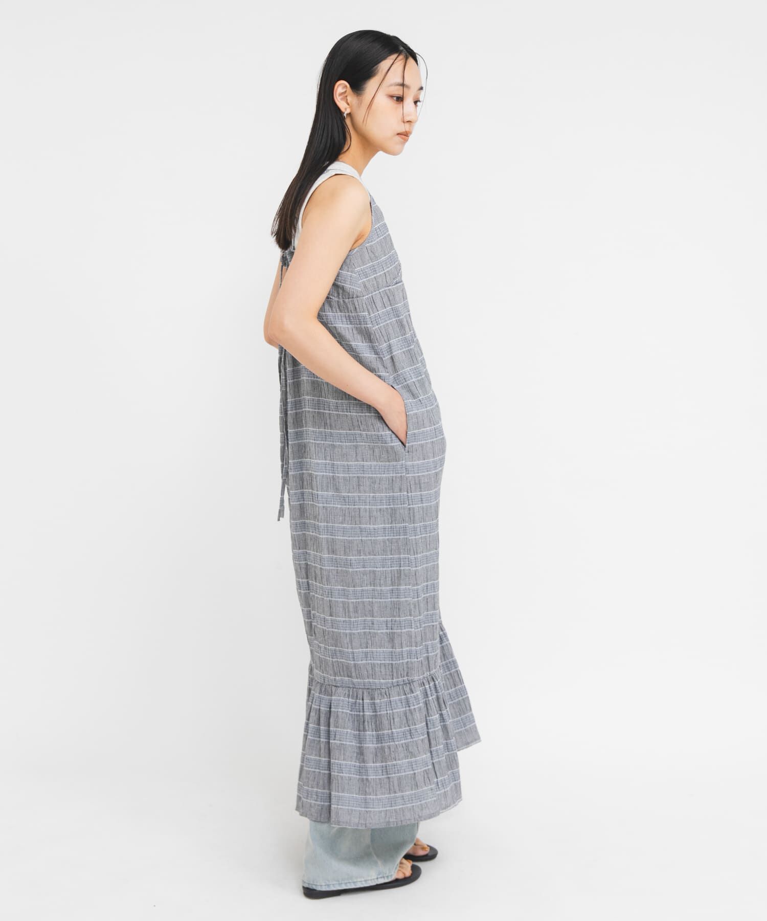  「マジョリカプリーツチェックキャミワンピース」|その他|