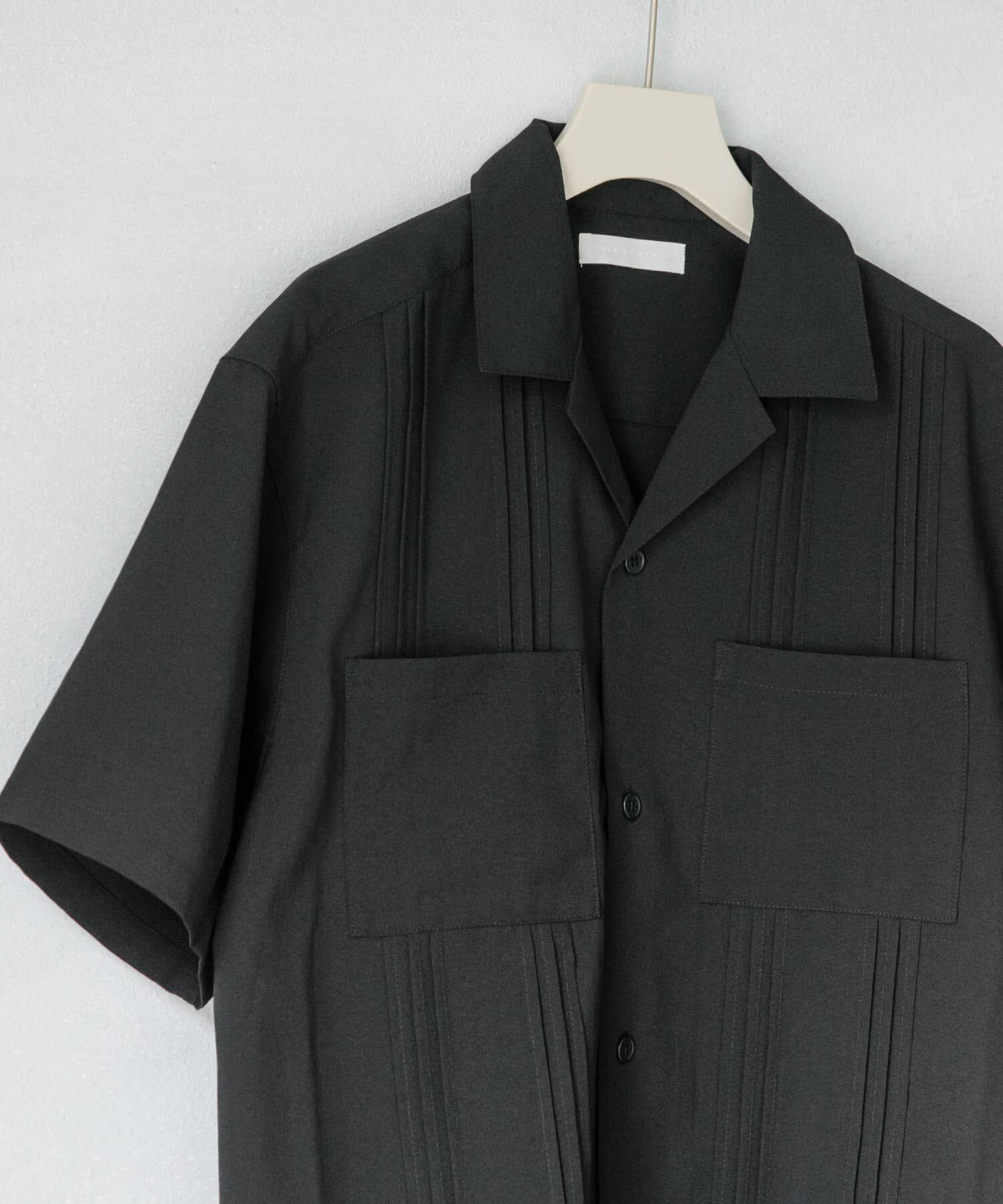 SENSE OF PLACE by URBAN RESEARCH「『セットアップ対応』 『UR TECH DRYLUXE』リネンライクキューバシャツ」|シャツ・ブラウス|ブラック