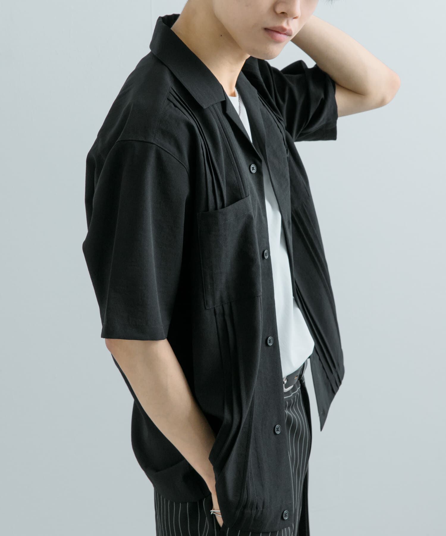 SENSE OF PLACE by URBAN RESEARCH「『セットアップ対応』 『UR TECH DRYLUXE』リネンライクキューバシャツ」|シャツ・ブラウス|