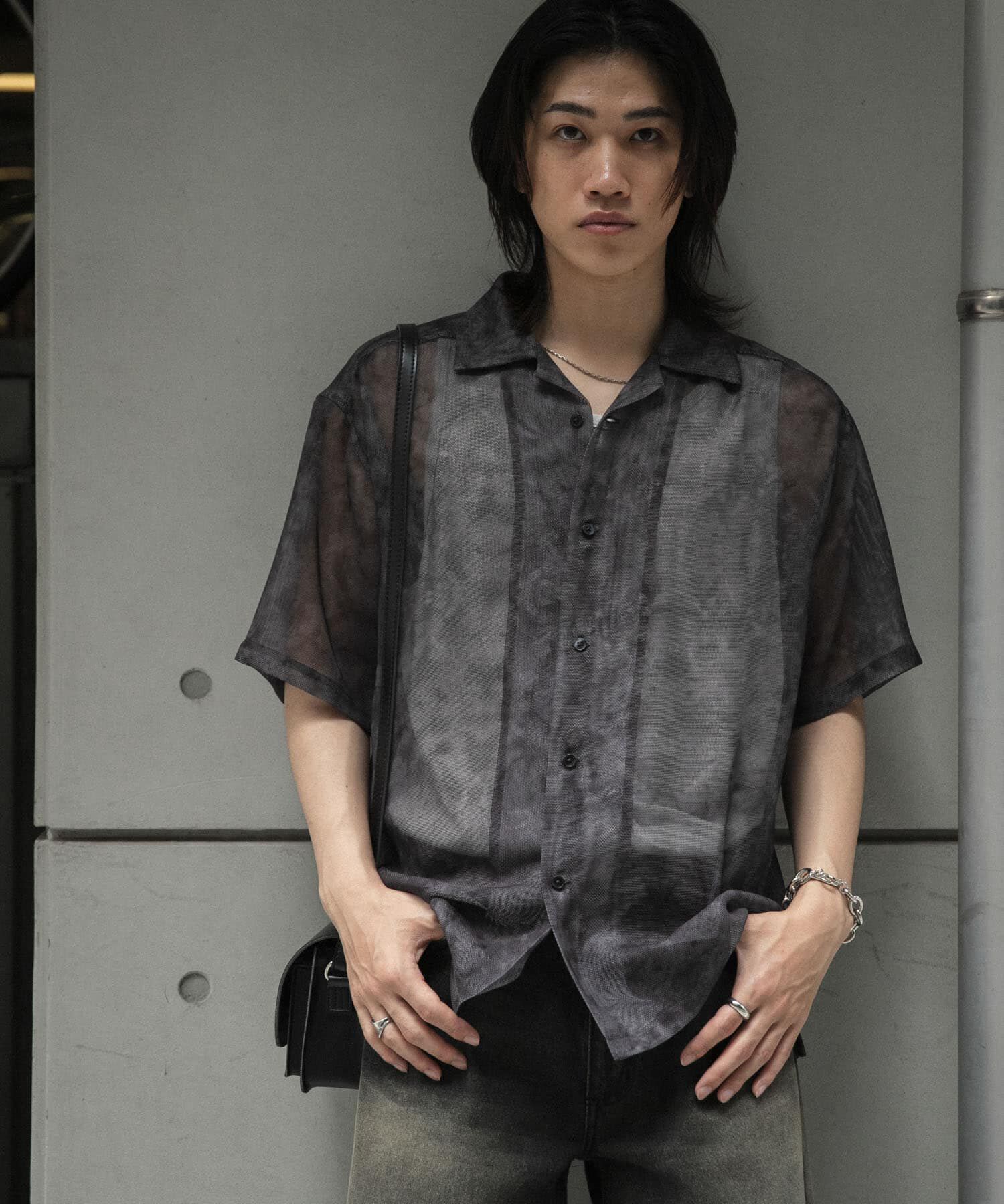 SENSE OF PLACE by URBAN RESEARCH「シアープリントオープンカラーショートスリーブシャツ」|シャツ・ブラウス|