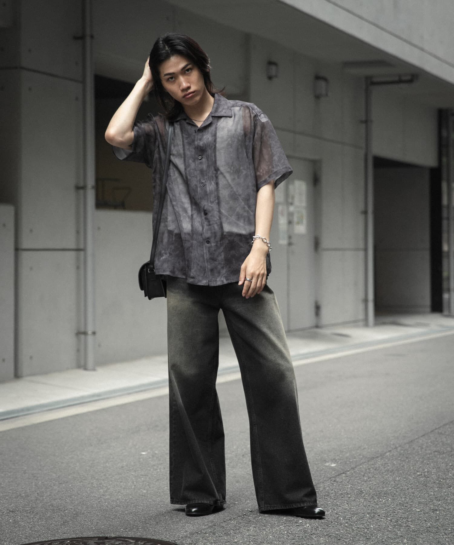 SENSE OF PLACE by URBAN RESEARCH「シアープリントオープンカラーショートスリーブシャツ」|シャツ・ブラウス|