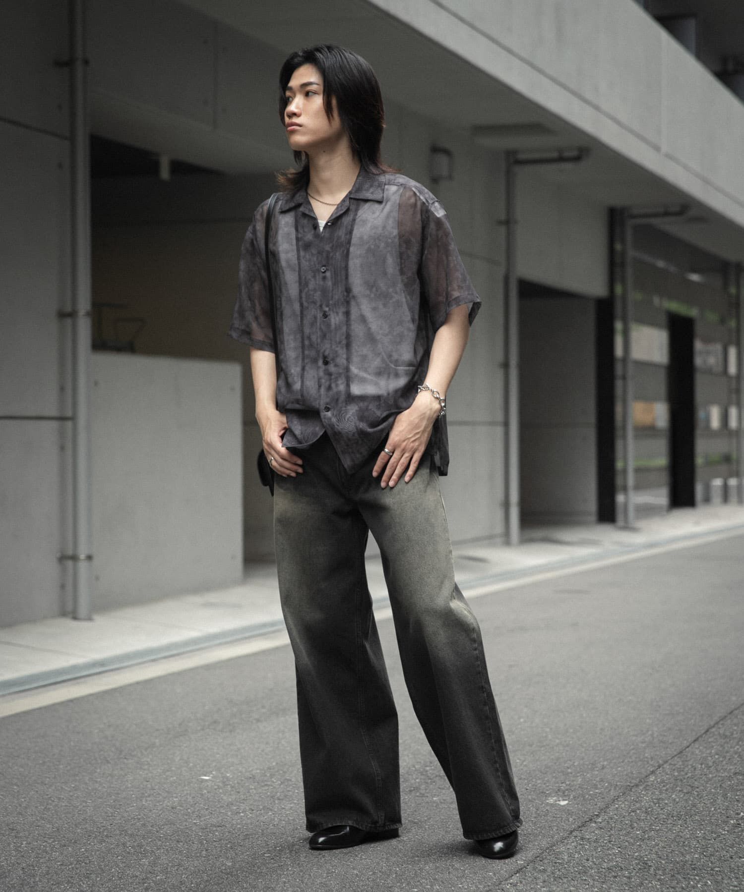 SENSE OF PLACE by URBAN RESEARCH「シアープリントオープンカラーショートスリーブシャツ」|シャツ・ブラウス|