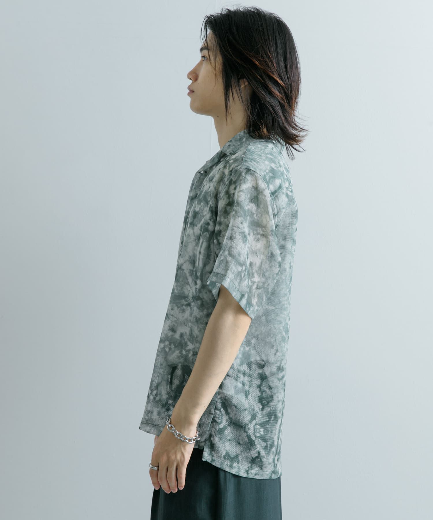 SENSE OF PLACE by URBAN RESEARCH「シアープリントオープンカラーショートスリーブシャツ」|シャツ・ブラウス|