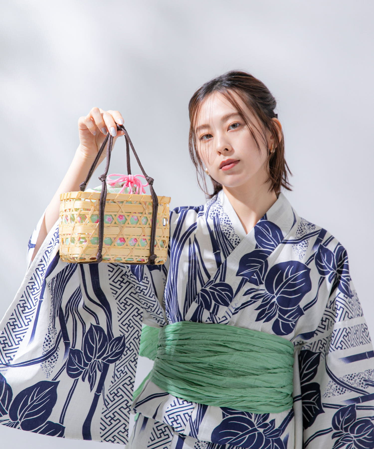 SENSE OF PLACE by URBAN RESEARCH「カゴキンチャクバッグ」|かごバッグ|