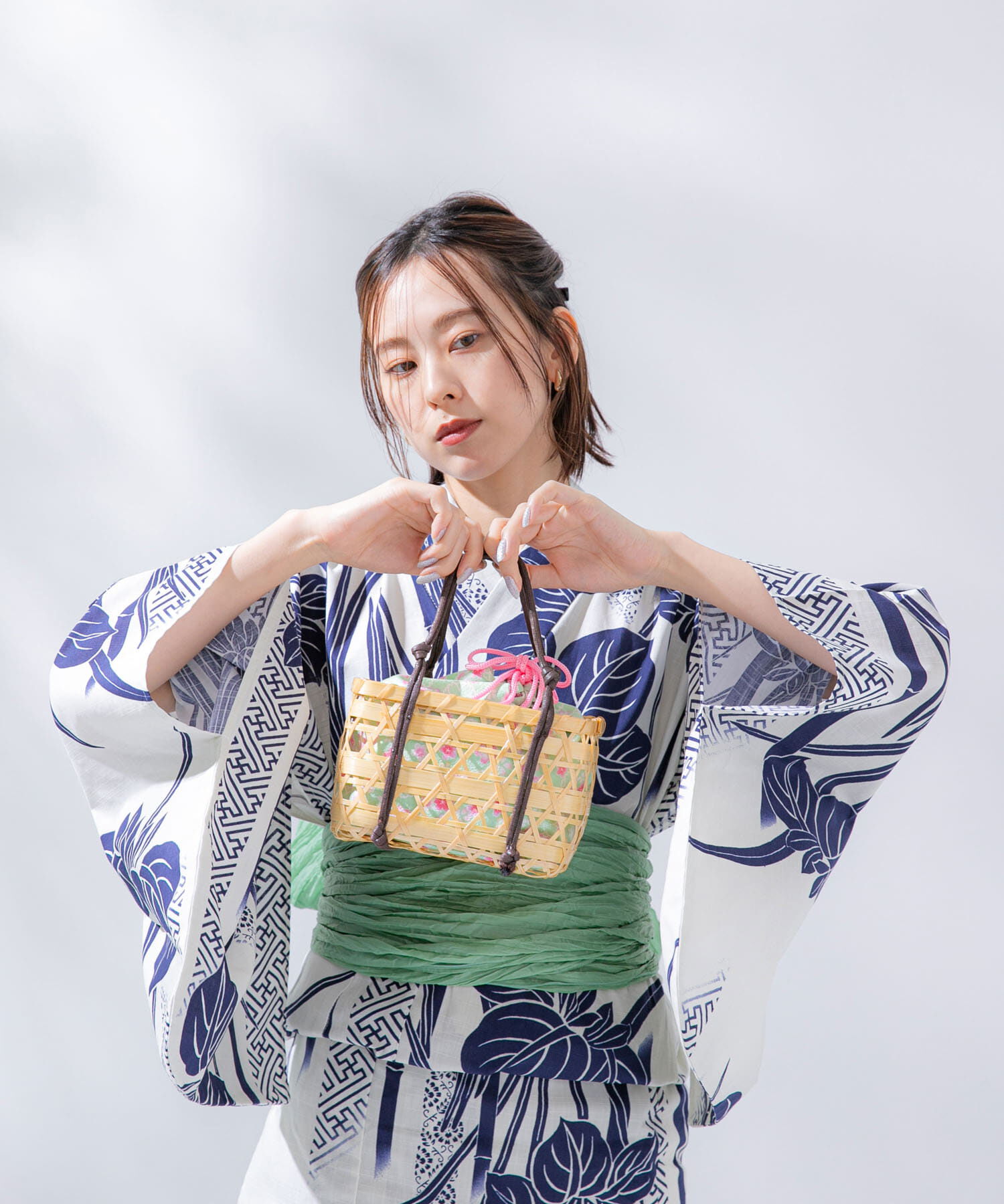 SENSE OF PLACE by URBAN RESEARCH「カゴキンチャクバッグ」|かごバッグ|