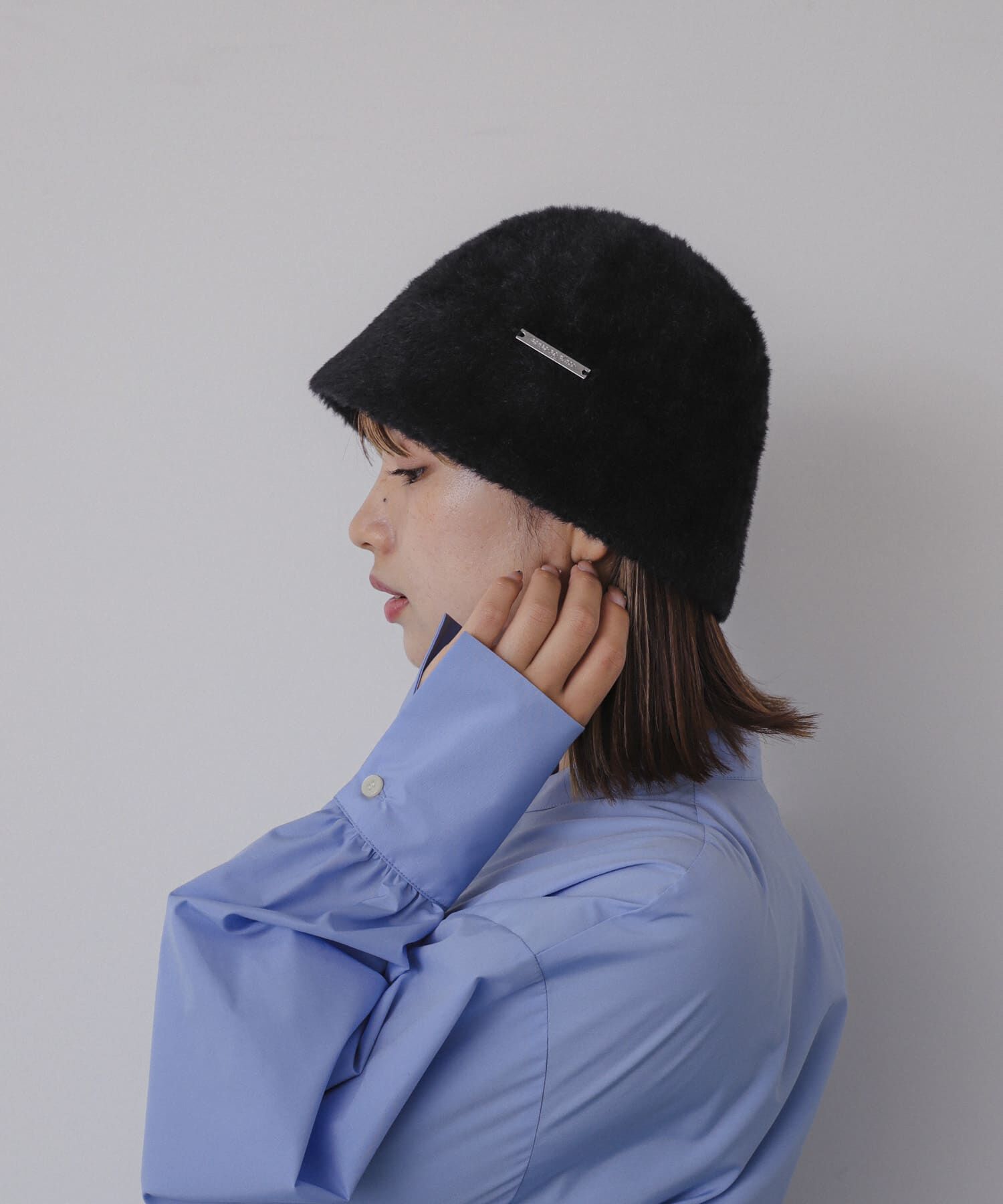 SENSE OF PLACE by URBAN RESEARCH「『WEB/一部店舗限定』プレートシャギーハット」|ハット|ブラック