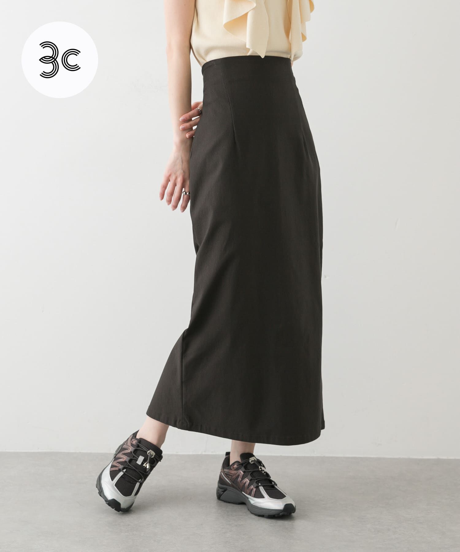 SENSE OF PLACE by URBAN RESEARCH「『WEB/一部店舗限定サイズ』ストレッチサスツキハイウエストスカート」|スカート|チャコールグレー