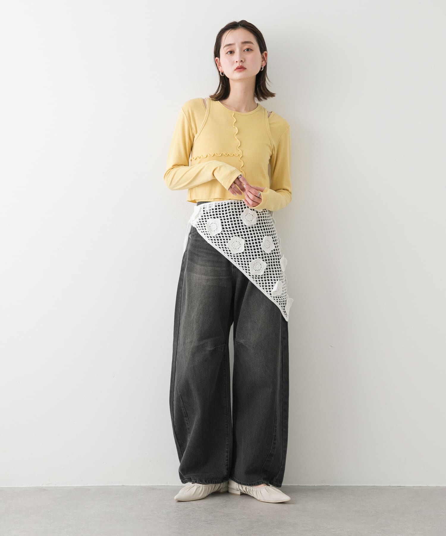 SENSE OF PLACE by URBAN RESEARCH「フラワークロシェマキスカート」|スカート|