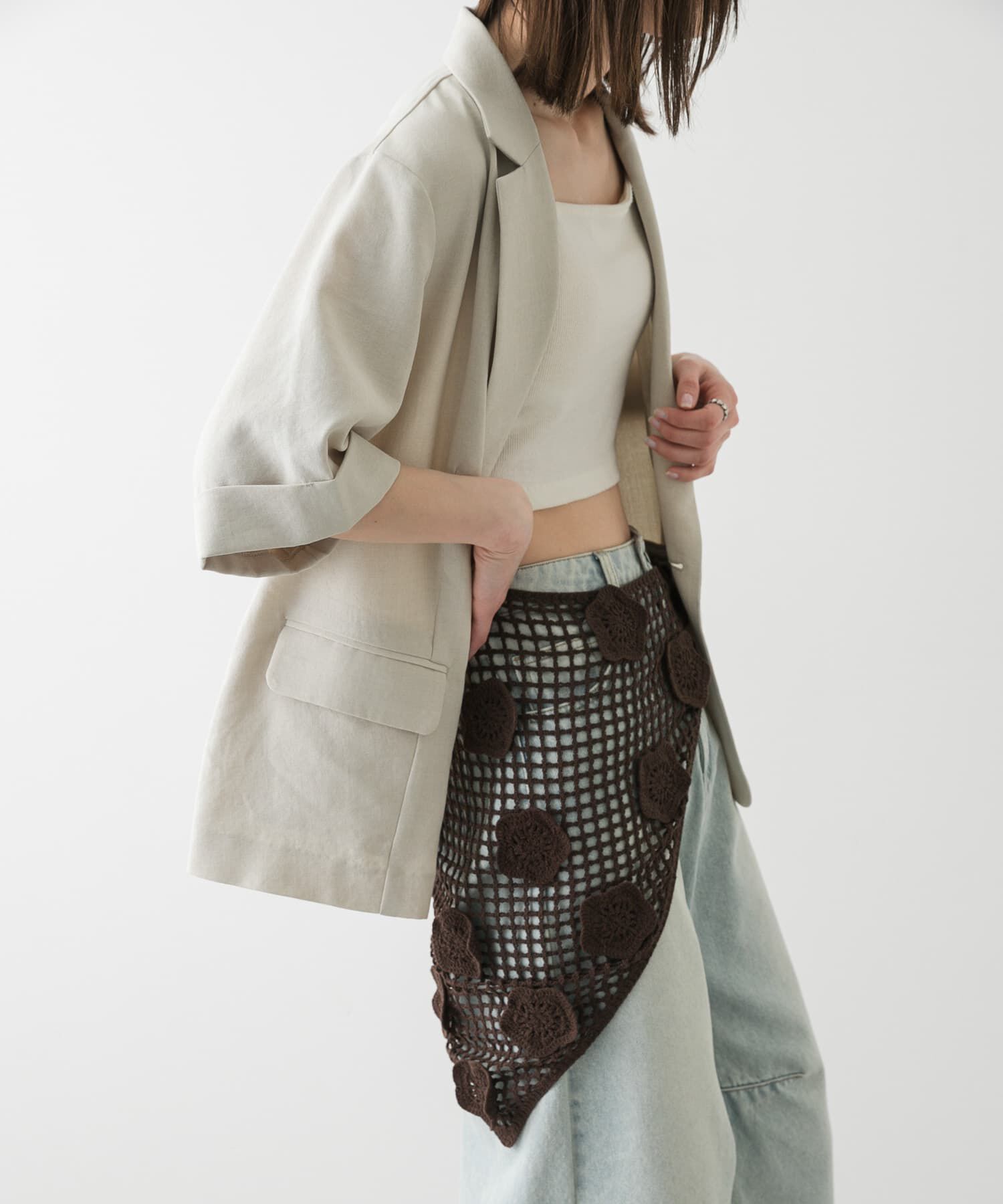 SENSE OF PLACE by URBAN RESEARCH「フラワークロシェマキスカート」|スカート|