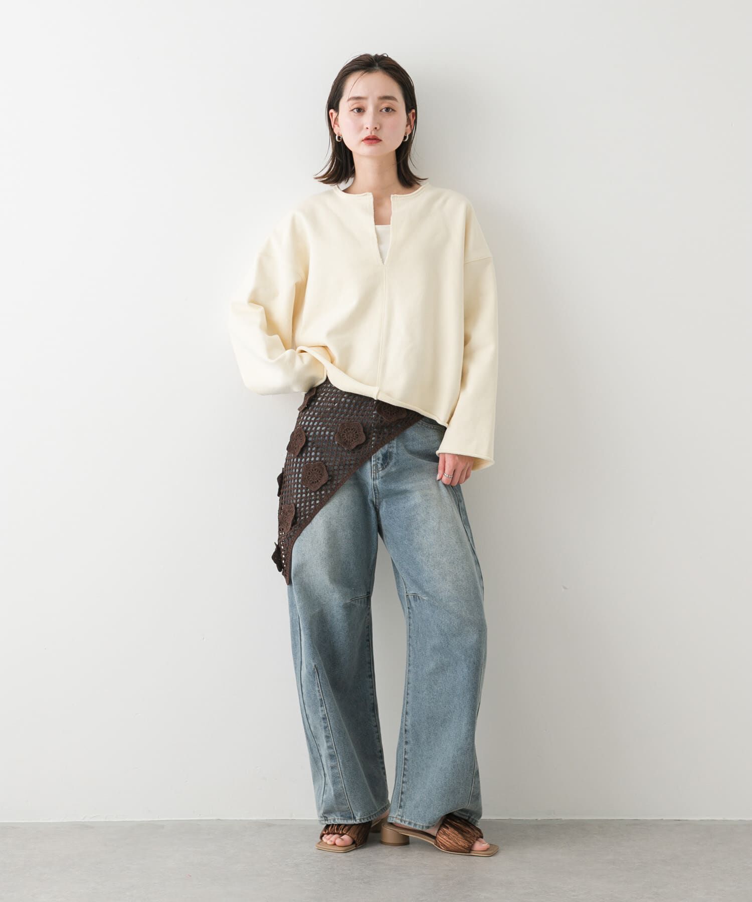 SENSE OF PLACE by URBAN RESEARCH「フラワークロシェマキスカート」|スカート|