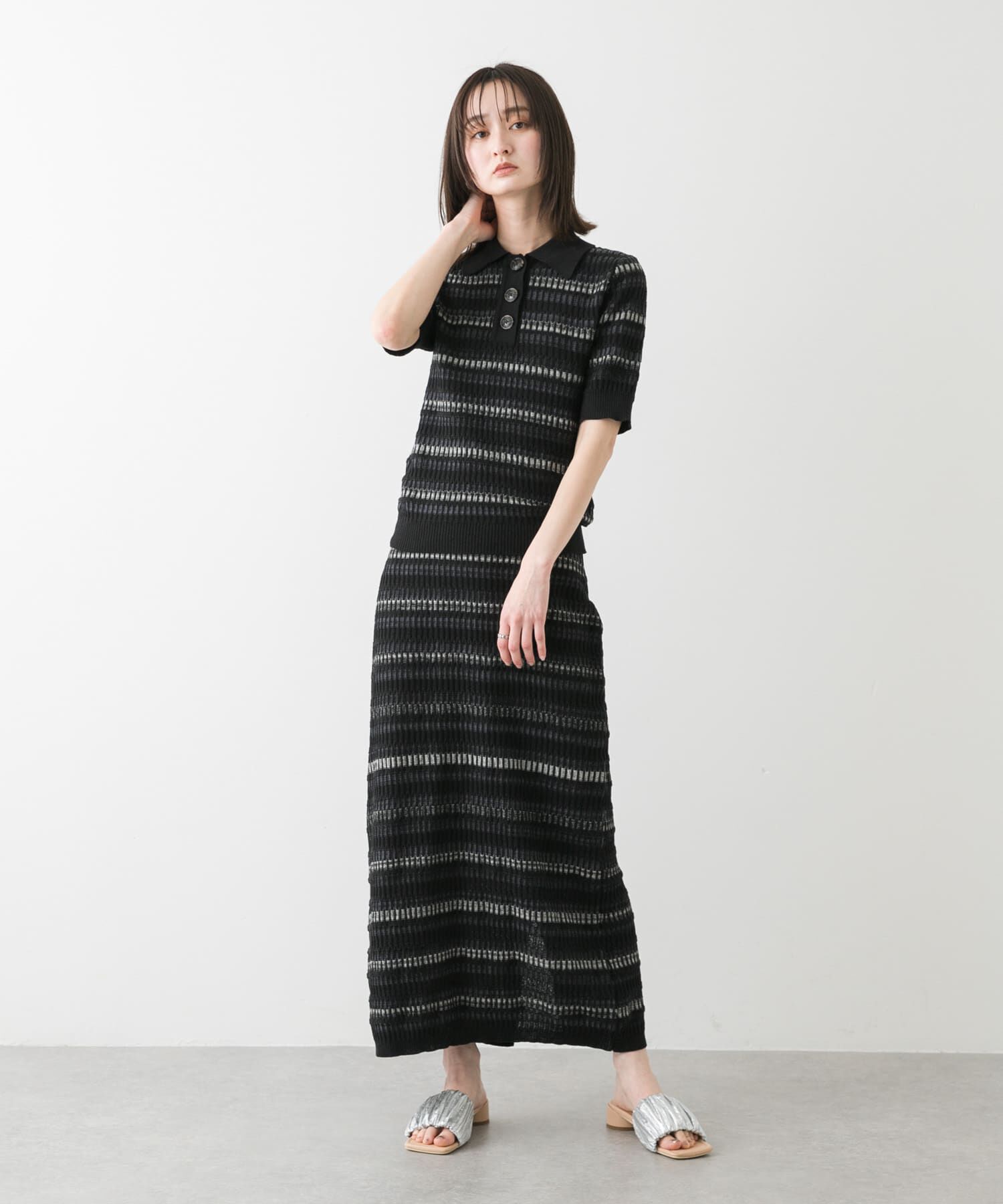 SENSE OF PLACE by URBAN RESEARCH「マルチボーダーニットスカート」|スカート|