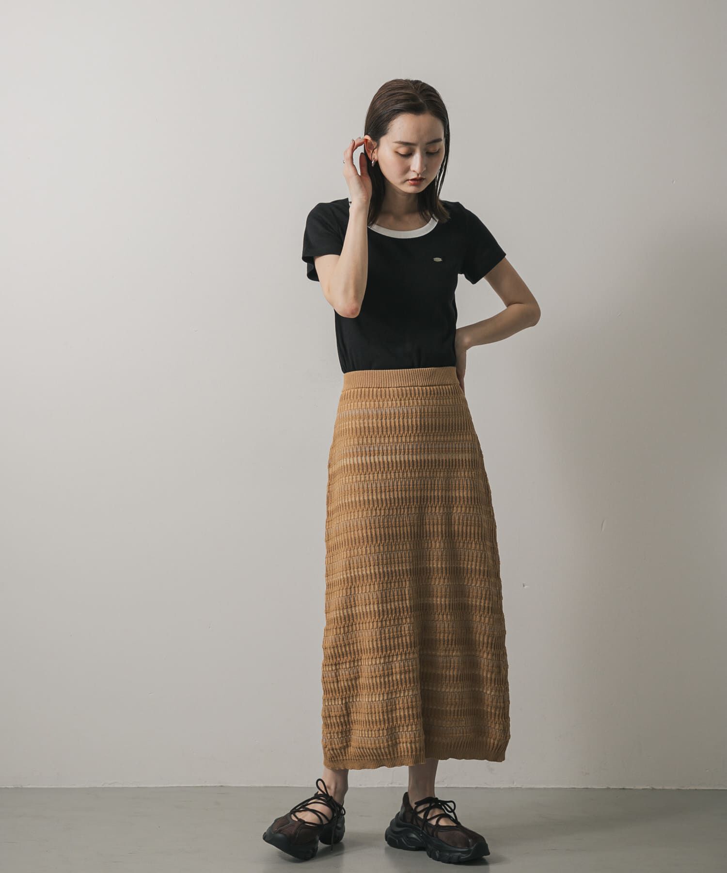 SENSE OF PLACE by URBAN RESEARCH「マルチボーダーニットスカート」|スカート|
