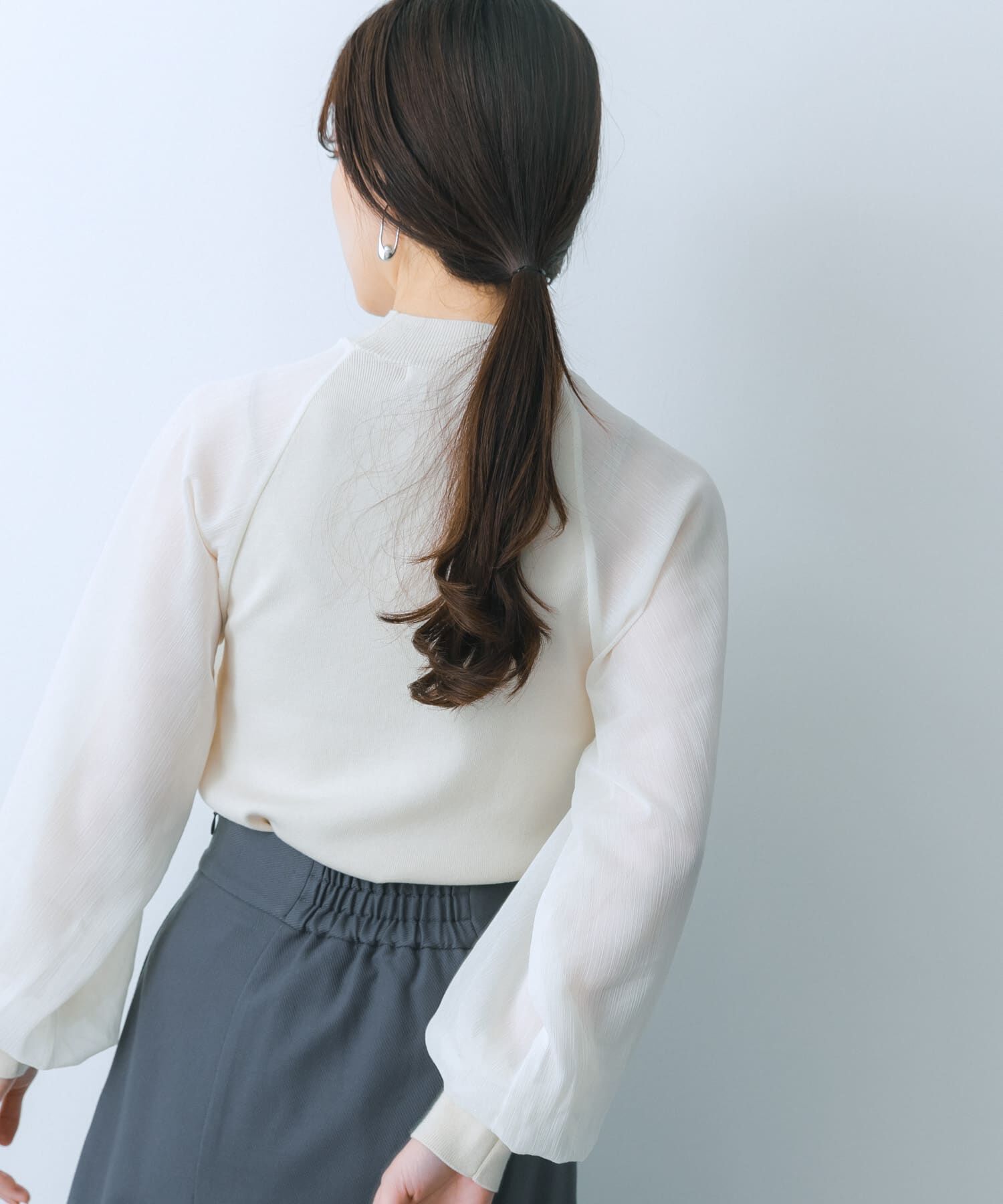 SENSE OF PLACE by URBAN RESEARCH「シアーボリュームスリーブセーター」|ニット・セーター|