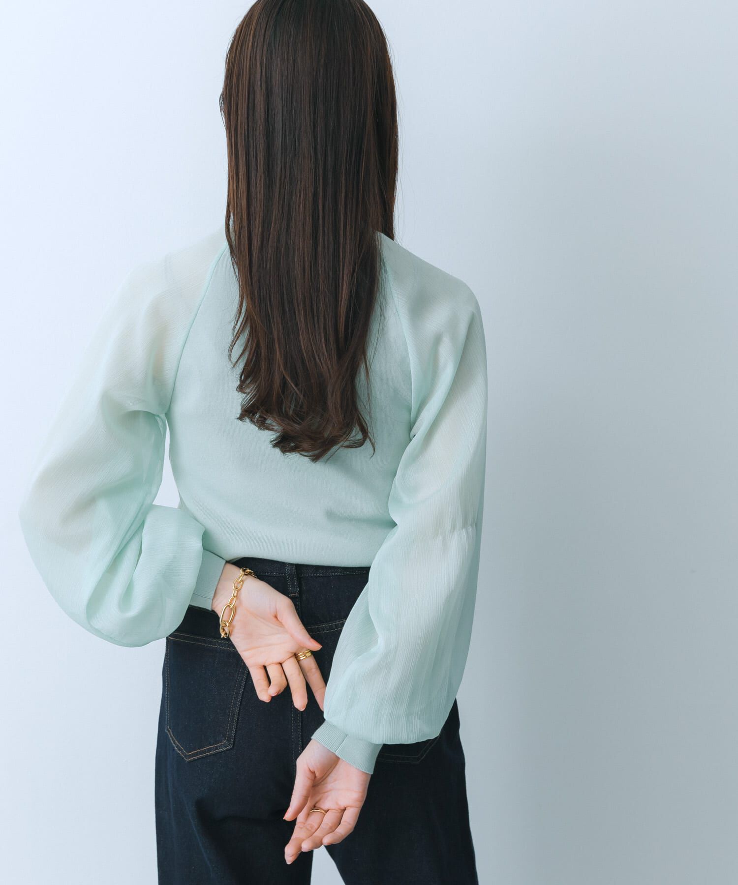 SENSE OF PLACE by URBAN RESEARCH「シアーボリュームスリーブセーター」|ニット・セーター|