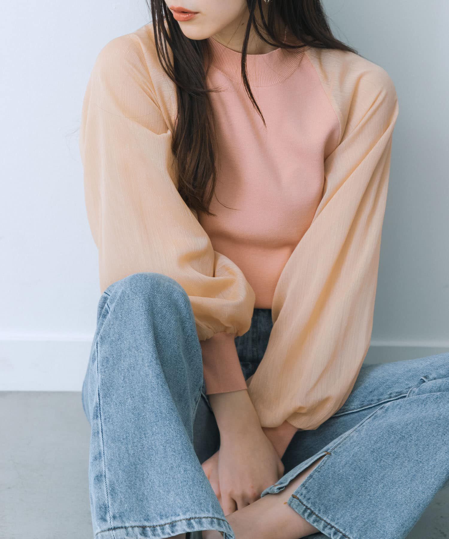 SENSE OF PLACE by URBAN RESEARCH「シアーボリュームスリーブセーター」|ニット・セーター|