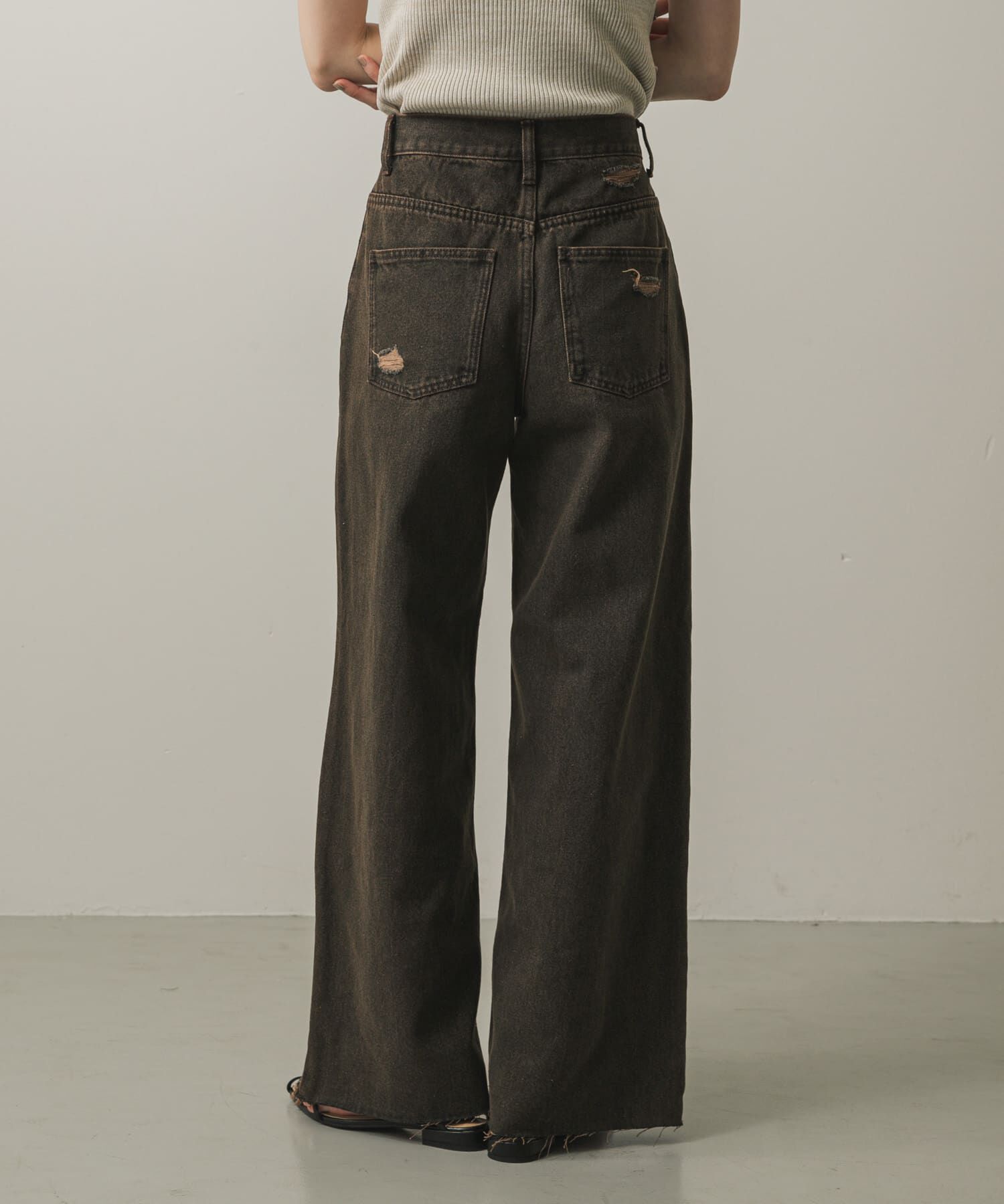 SENSE OF PLACE by URBAN RESEARCH「ダメージストレートデニム」|デニム|