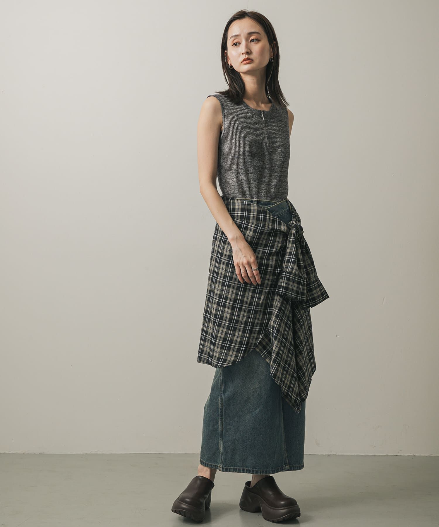 SENSE OF PLACE by URBAN RESEARCH「アシメベルトデニムスカート」|スカート|