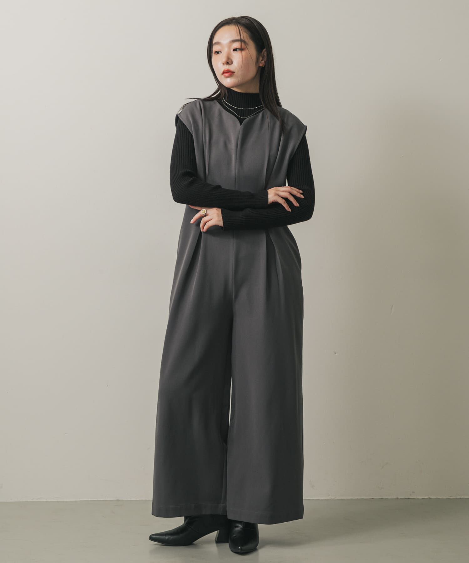 SENSE OF PLACE by URBAN RESEARCH「ウエストタックハートネックロンパース」|スカート|