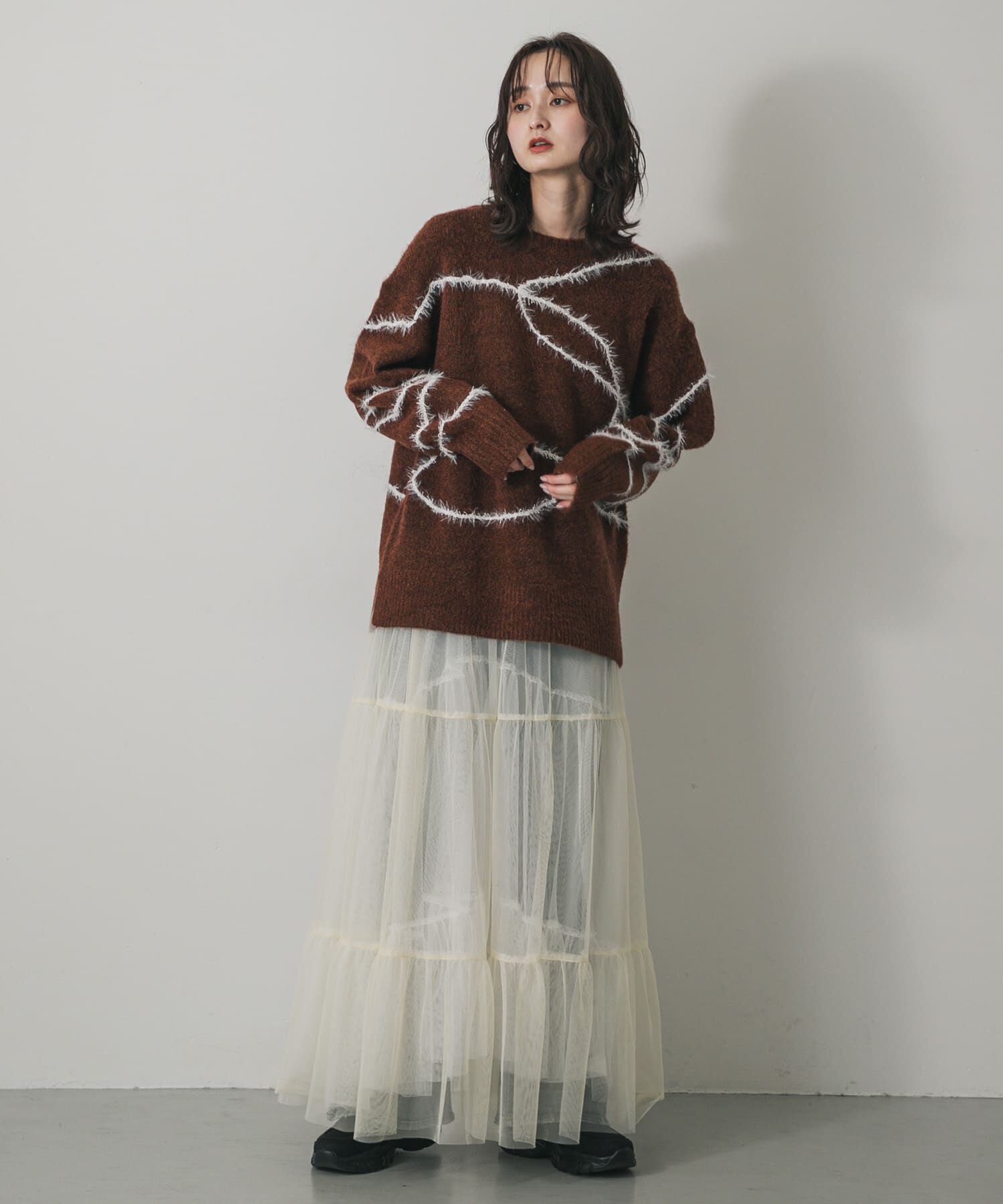 SENSE OF PLACE by URBAN RESEARCH「『2WAY仕様』レイヤードティアードチュールスカート」|スカート|