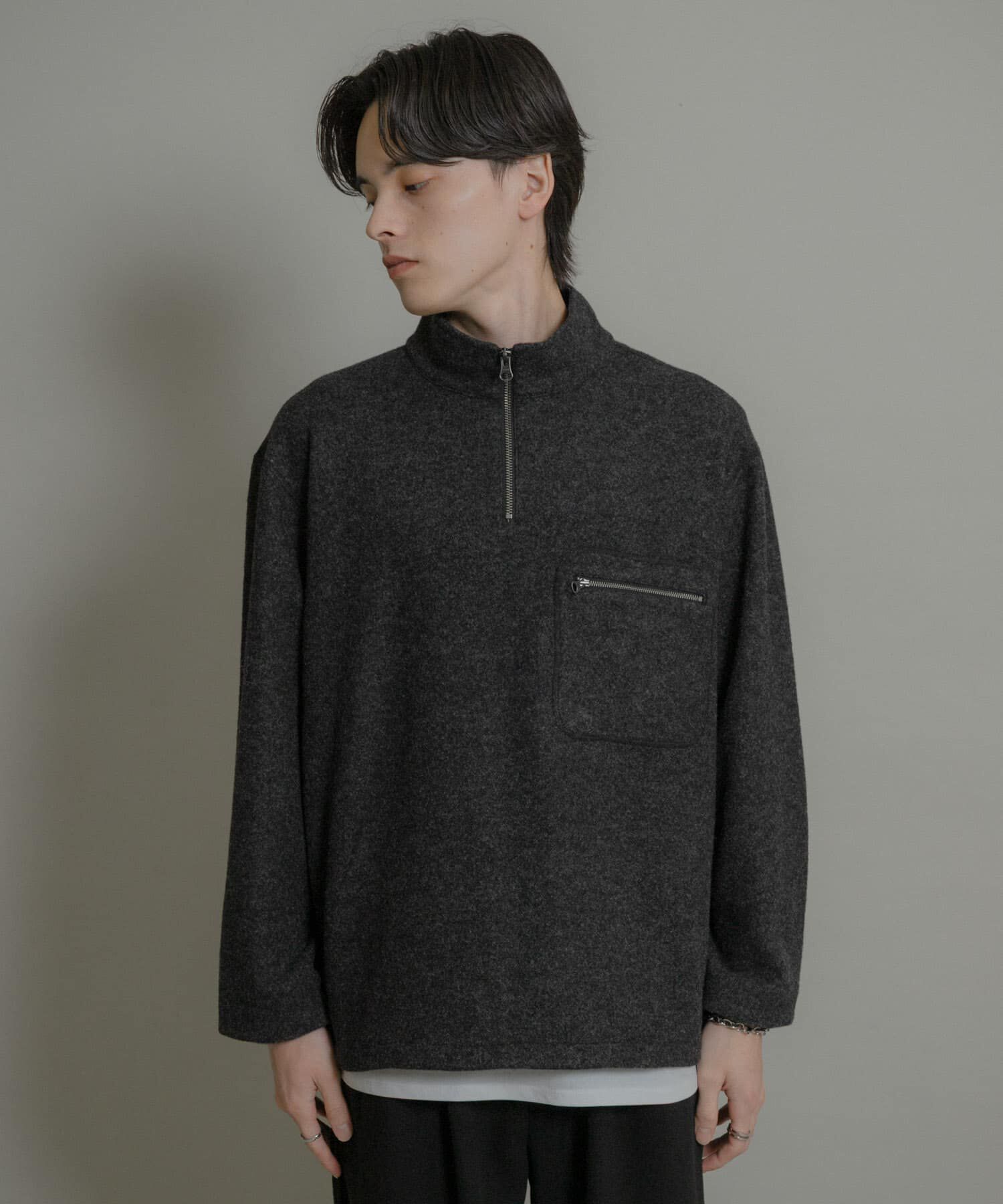 SENSE OF PLACE by URBAN RESEARCH「ウールジャージハーフZIP」|Tシャツ・カットソー|