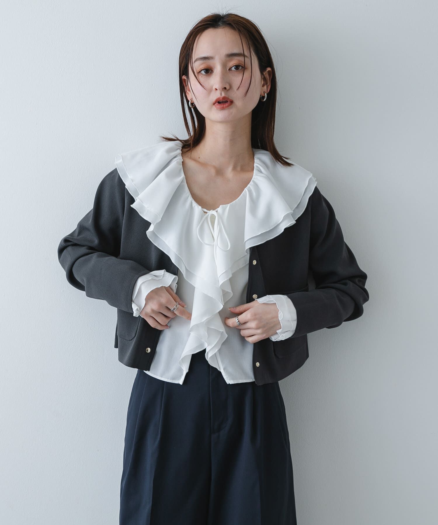 SENSE OF PLACE by URBAN RESEARCH「『洗濯可』コンパクトニットボタンカーディガン」|ニット・セーター|