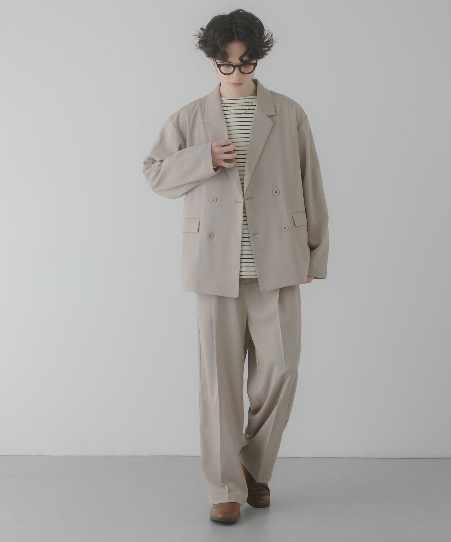 SENSE OF PLACE by URBAN RESEARCH「『イージーケア/速乾』リネンライクタックワイドスラックス」|その他|