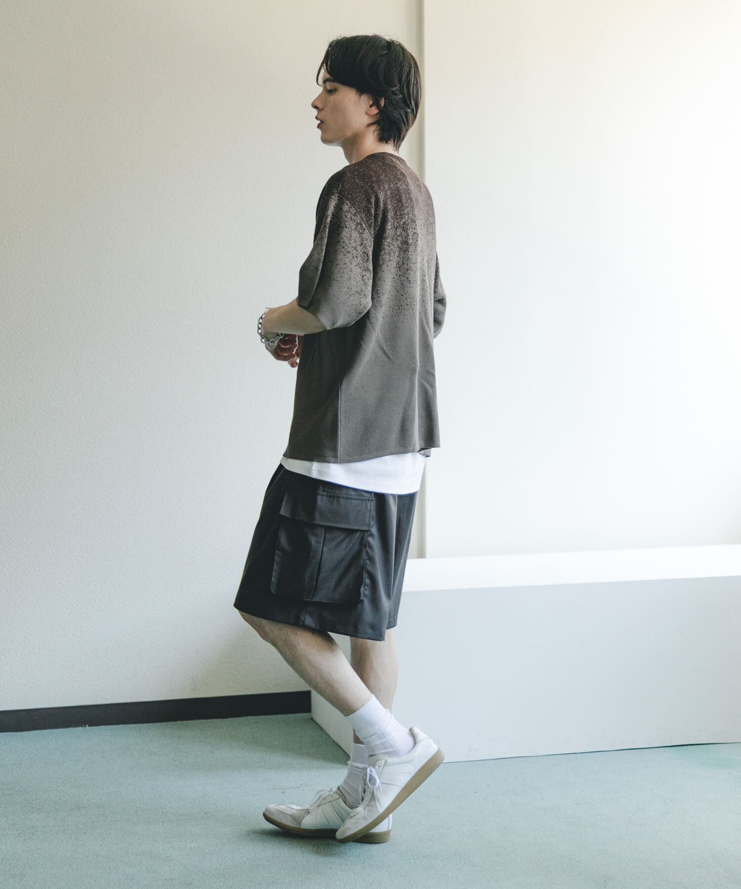SENSE OF PLACE by URBAN RESEARCH「『洗濯可』エクストラルーズスプラッシュニットTシャツ」|ニット・セーター|