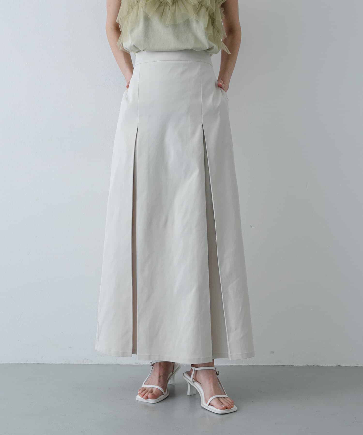 SENSE OF PLACE by URBAN RESEARCH「ボックスプリーツスカート」|スカート|アイボリー