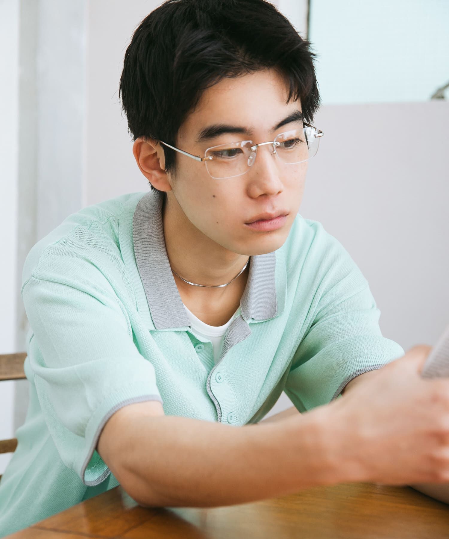 SENSE OF PLACE by URBAN RESEARCH「フェイクレイヤードニットポロシャツ」|ニット・セーター|