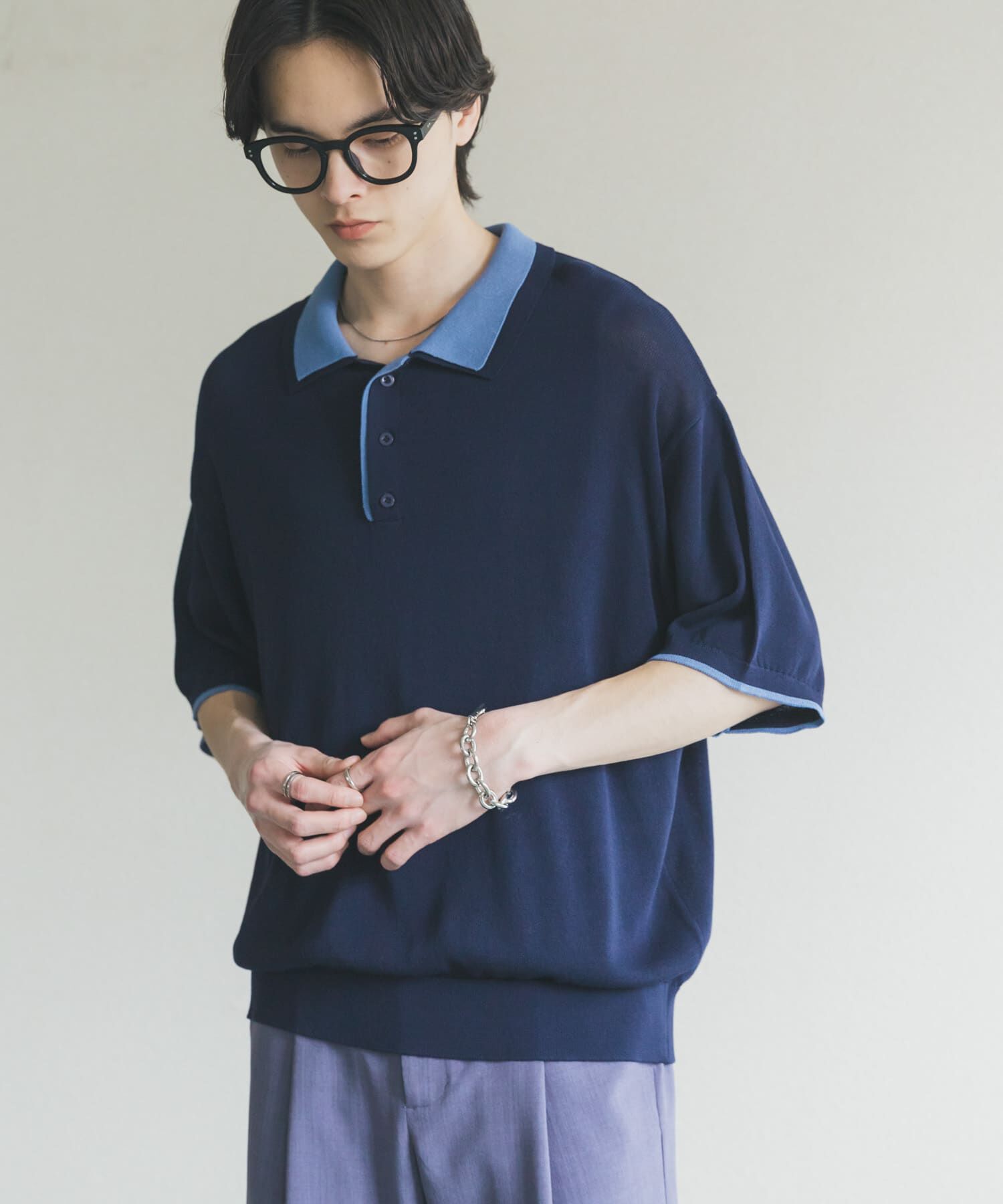 SENSE OF PLACE by URBAN RESEARCH「フェイクレイヤードニットポロシャツ」|ニット・セーター|