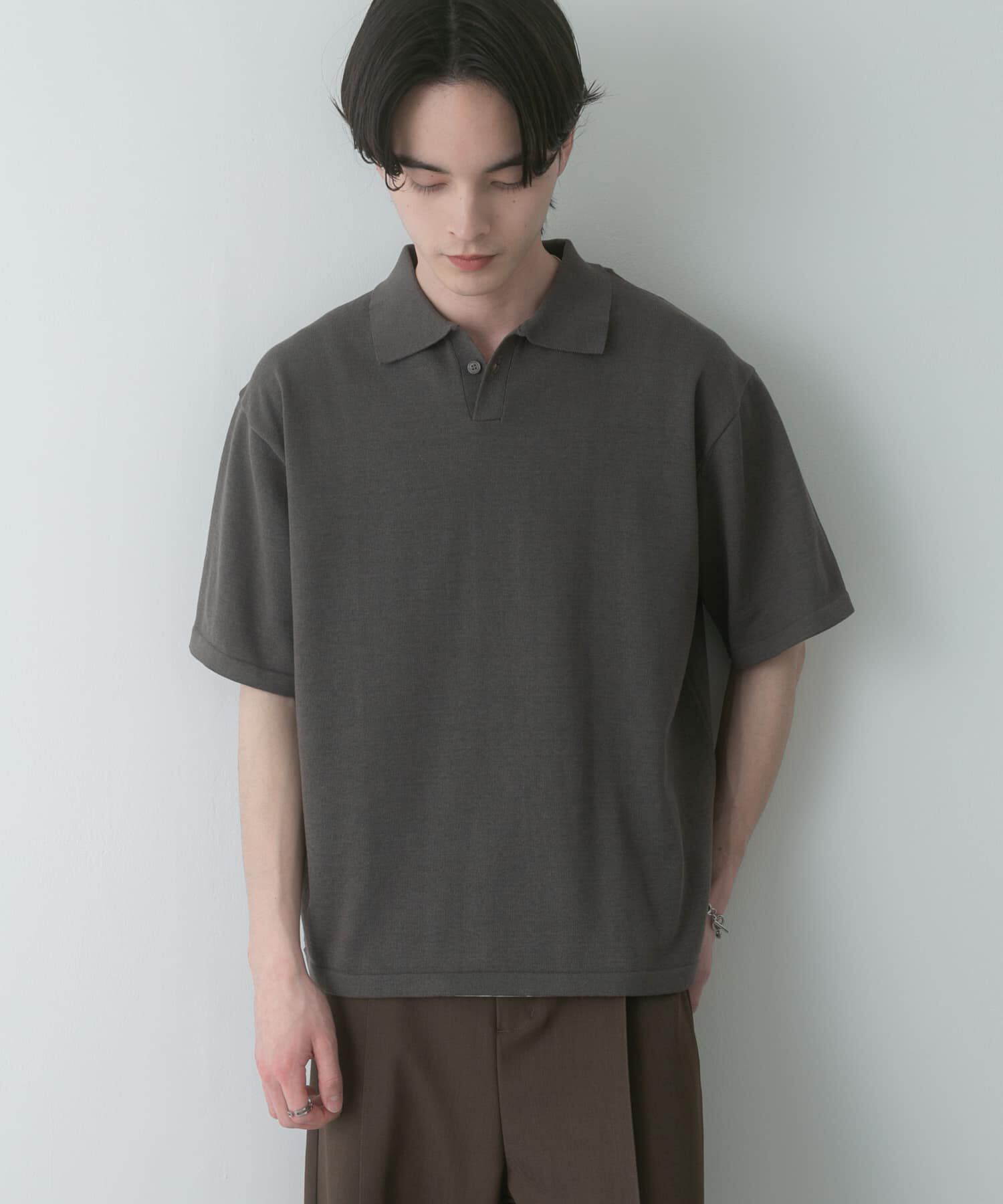 SENSE OF PLACE by URBAN RESEARCH「『洗濯可』ドライタッチスキッパーニットTシャツ」|ニット・セーター|