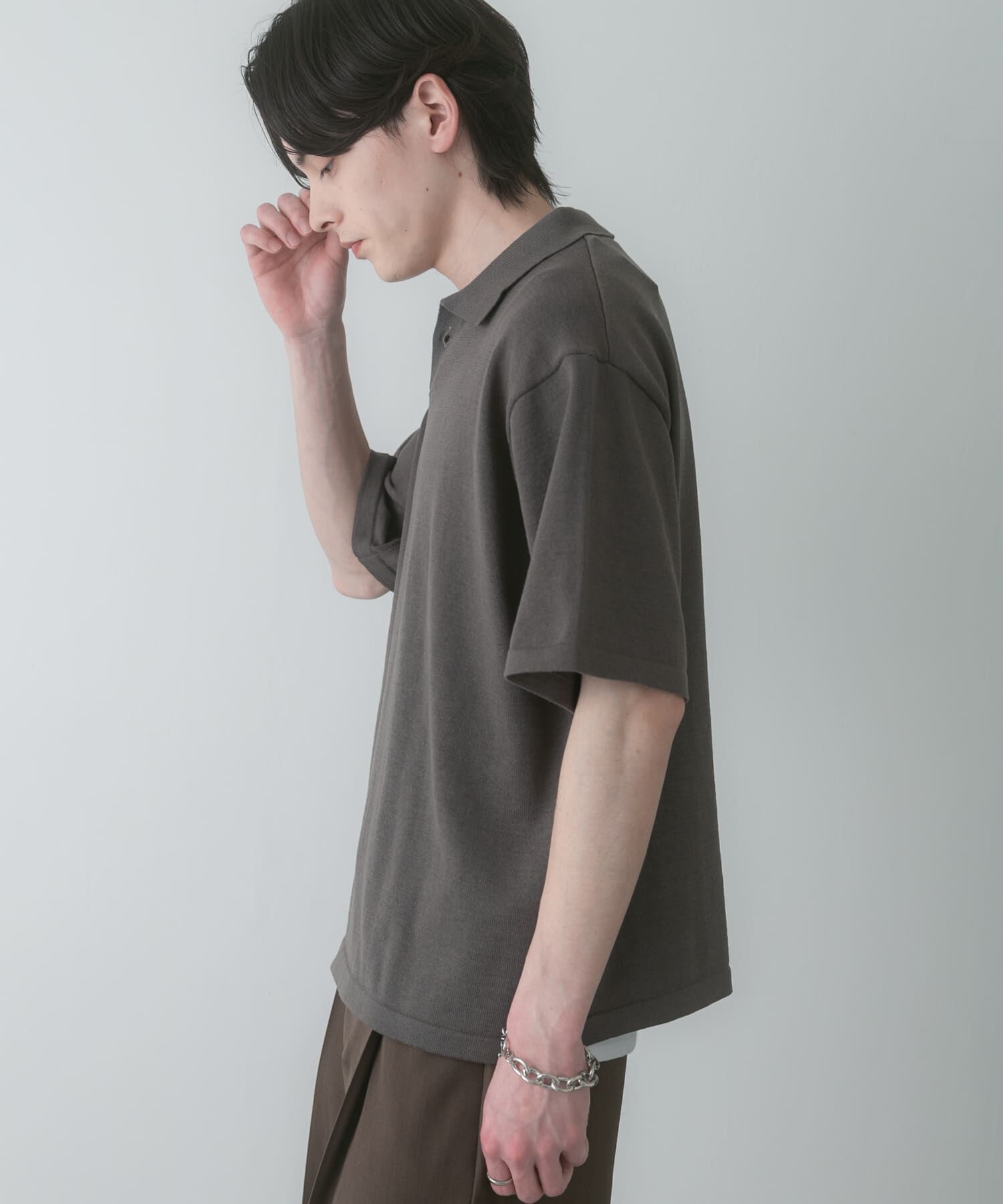 SENSE OF PLACE by URBAN RESEARCH「『洗濯可』ドライタッチスキッパーニットTシャツ」|ニット・セーター|