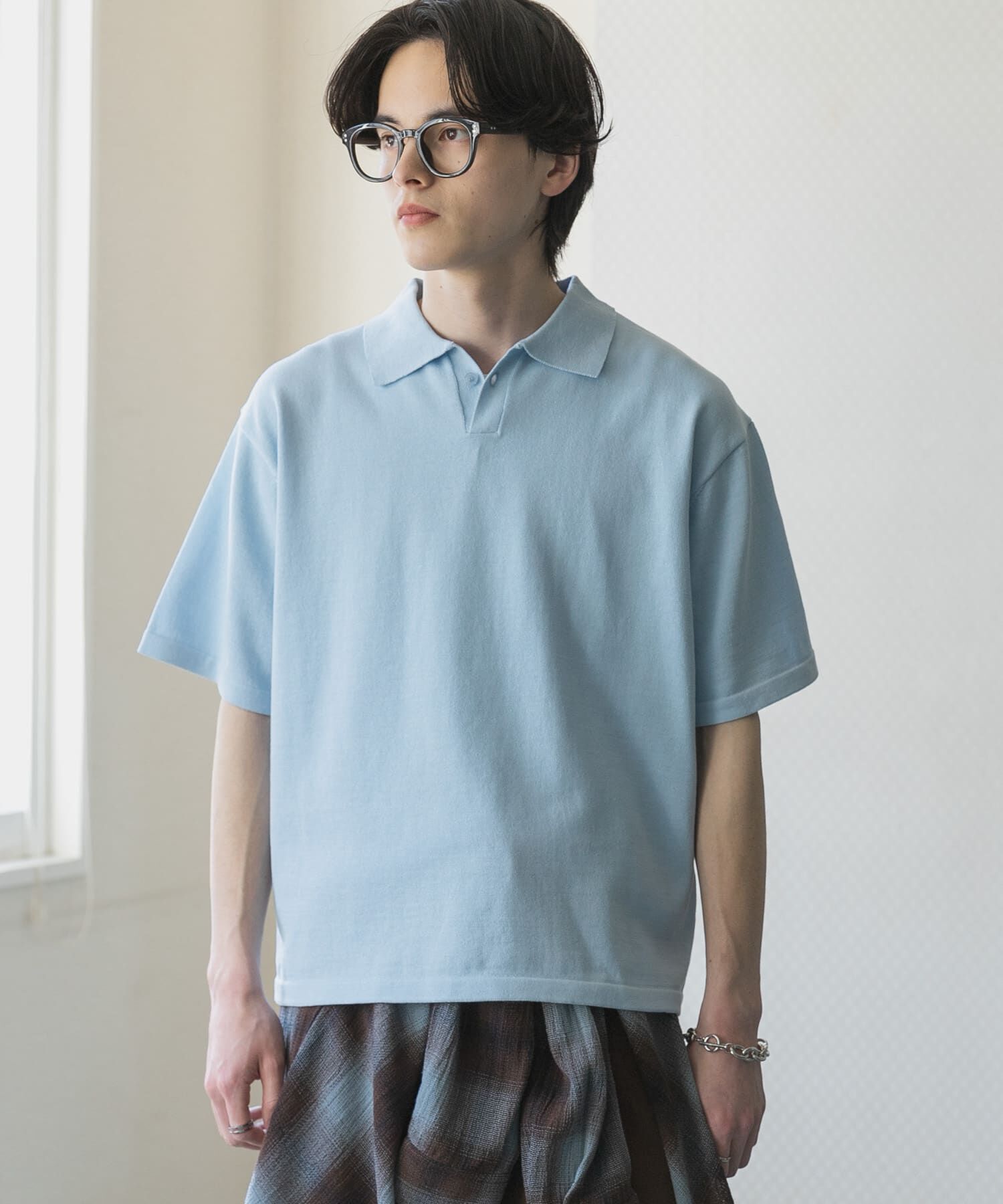 SENSE OF PLACE by URBAN RESEARCH「『洗濯可』ドライタッチスキッパーニットTシャツ」|ニット・セーター|